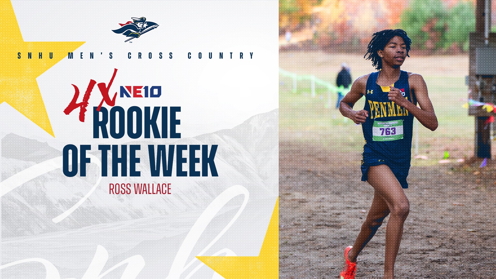 Ross Wallace was named Northeast 10 Rookie of the Week in Men's Cross Country