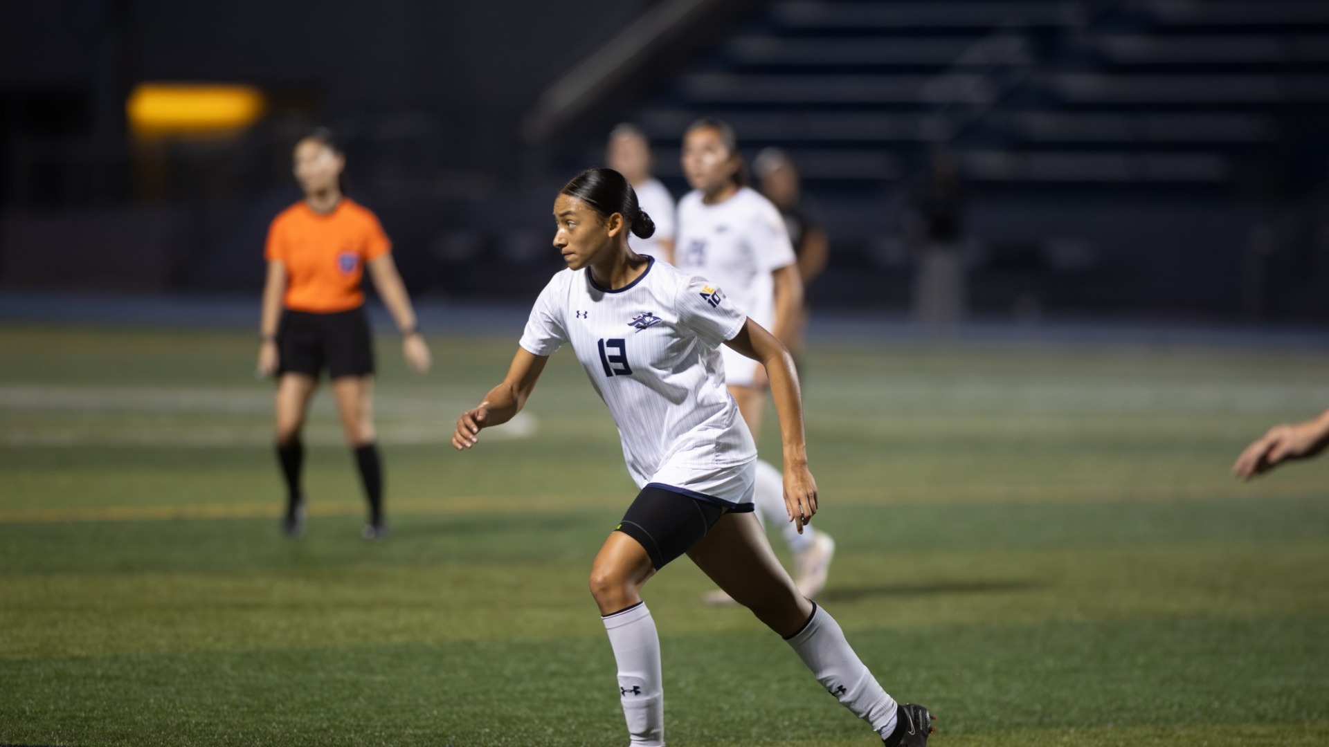 Avary Hall of Women's Soccer plays offense
