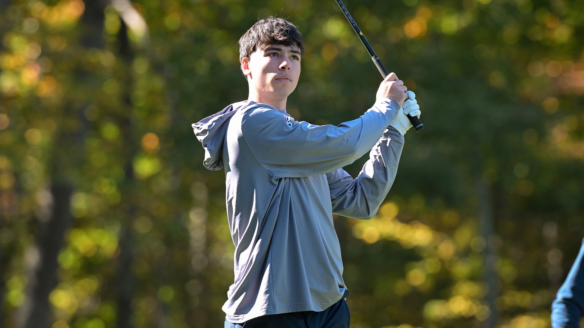 Stephen Ramos watching his shot while holding his follow-through
