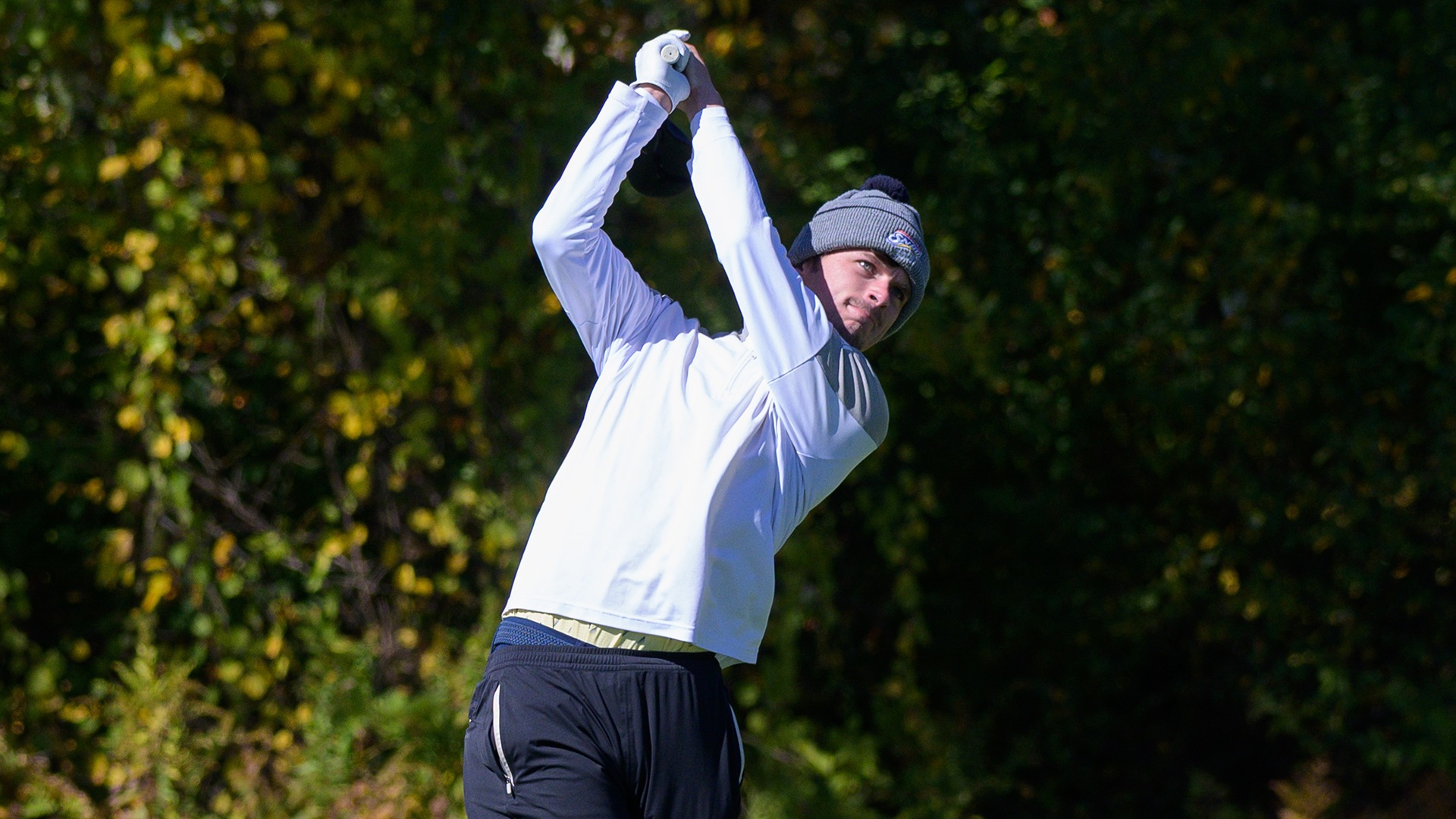 Sean Dully watching his tee shot
