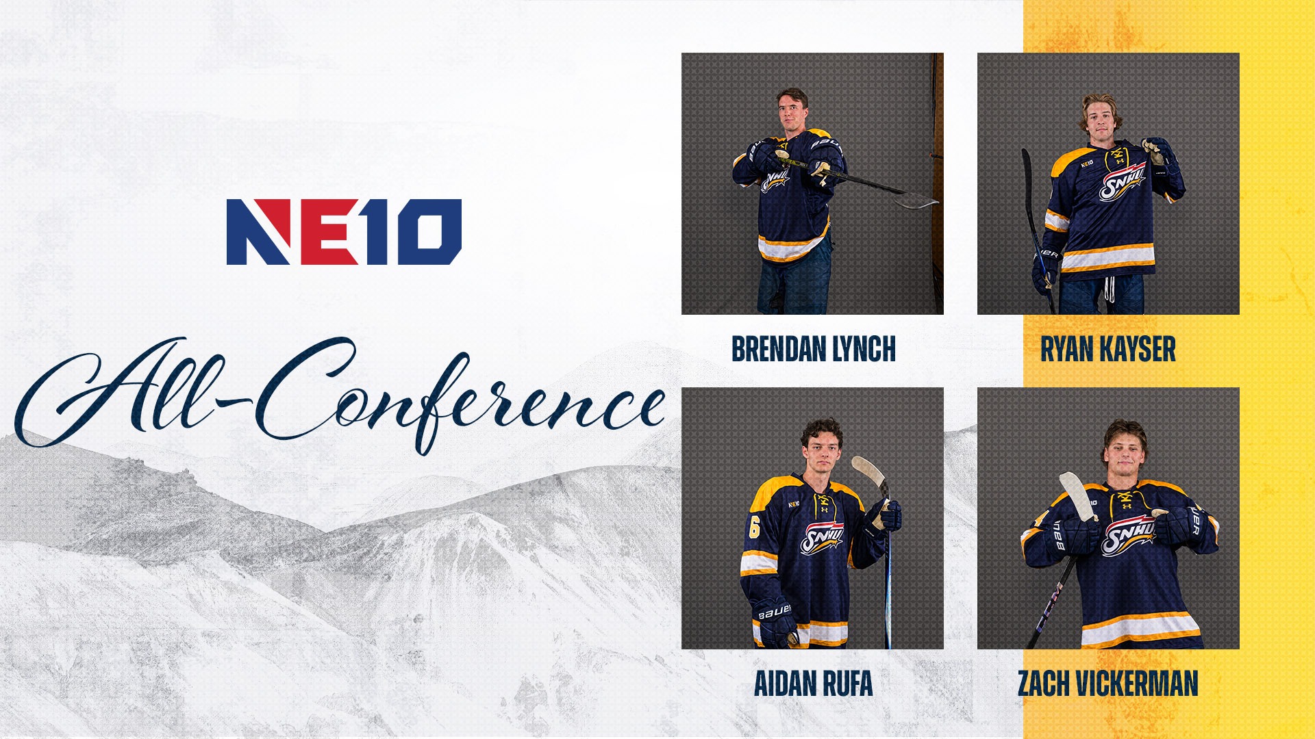 Four from SNHU Ice hockey are honored as all-conference