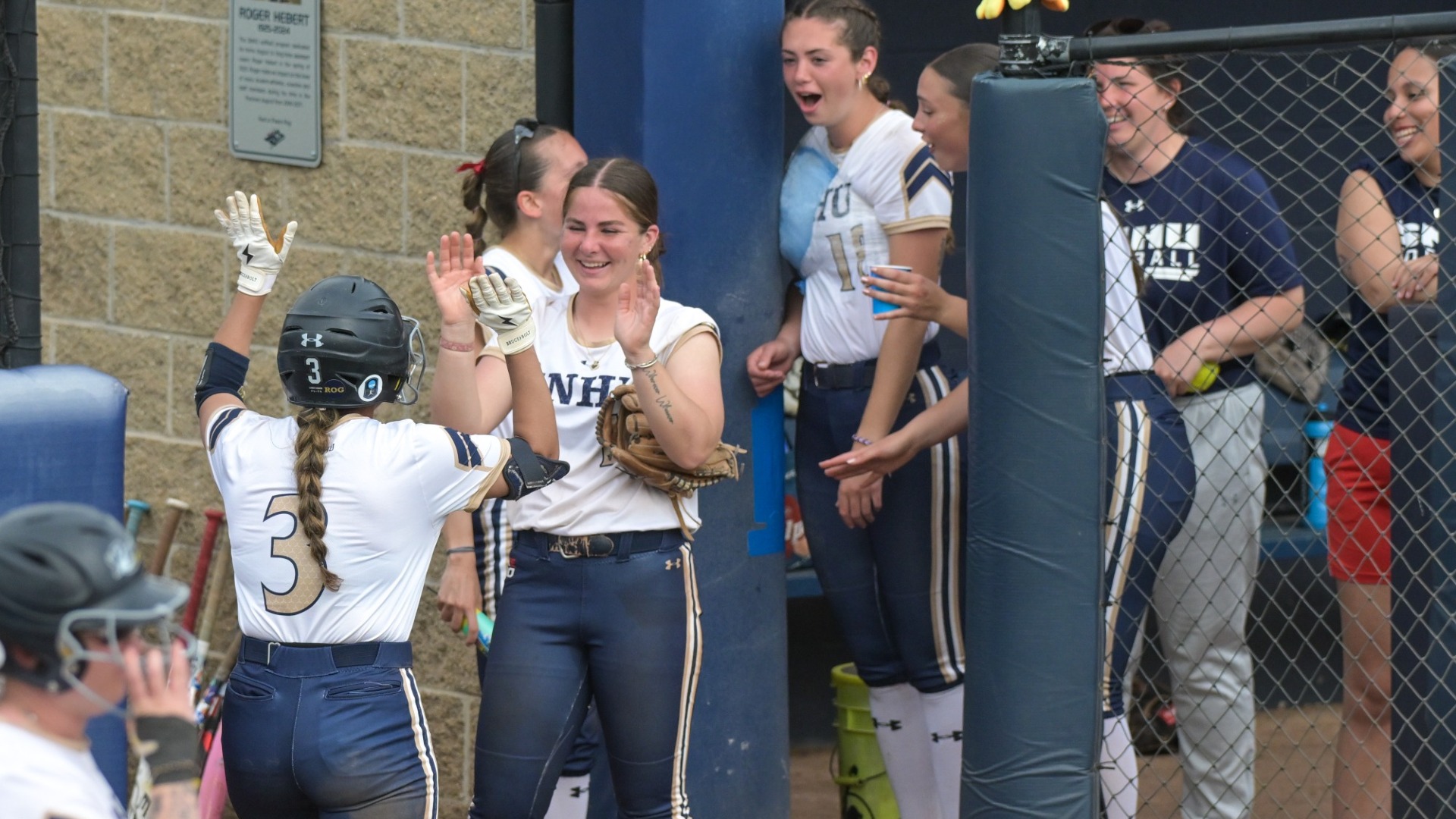 Mikaya Alto is congratulated as she came back to the bench