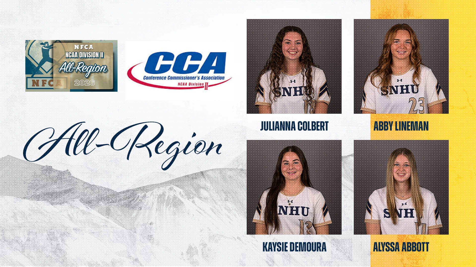 Four players from SNHU softball have received All East-Region post-season awards