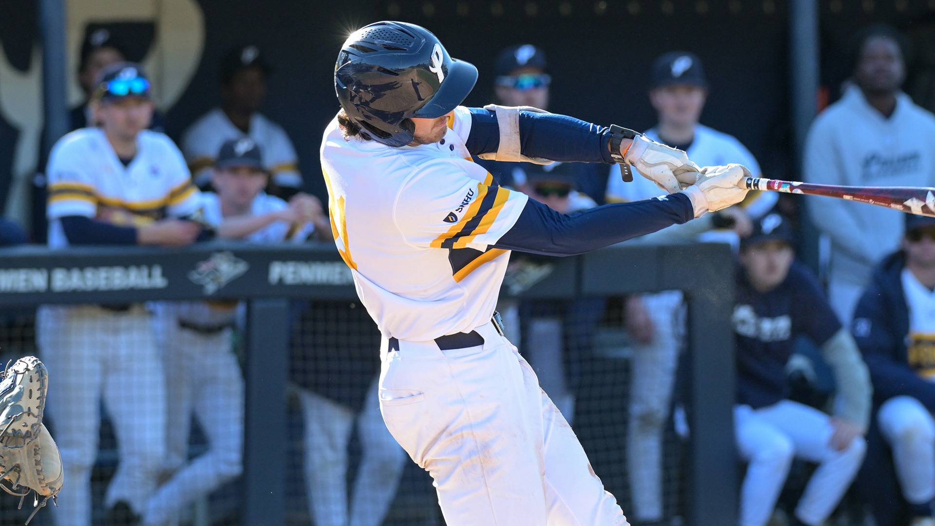 Casey Cumiskey swinging at a pitch