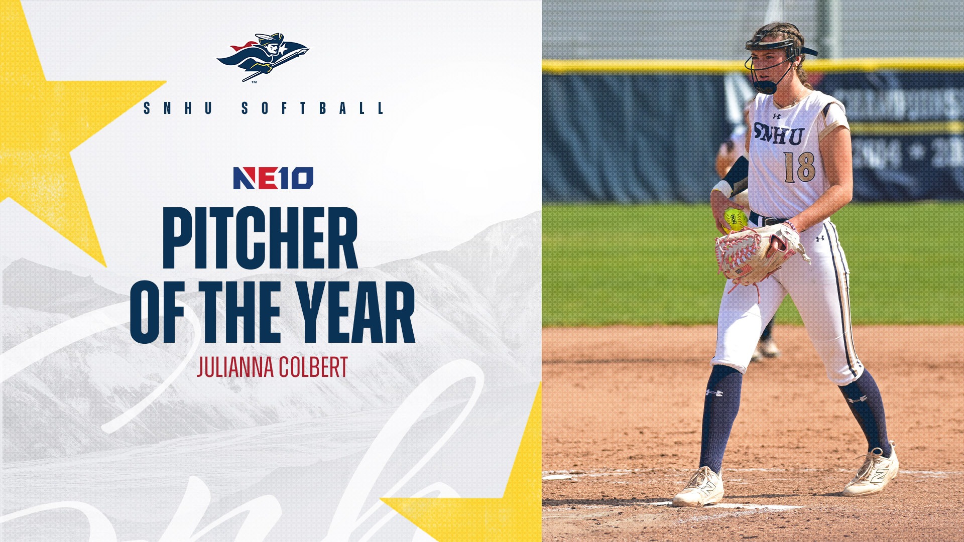 Julianna Colbert of softball named NE10 Pitcher of the Year