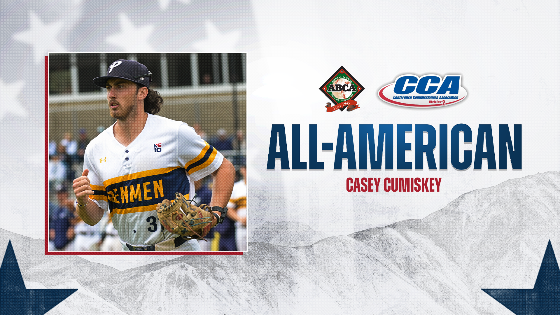 SNHU Baseball; Casey Cumiskey, All-American graphic