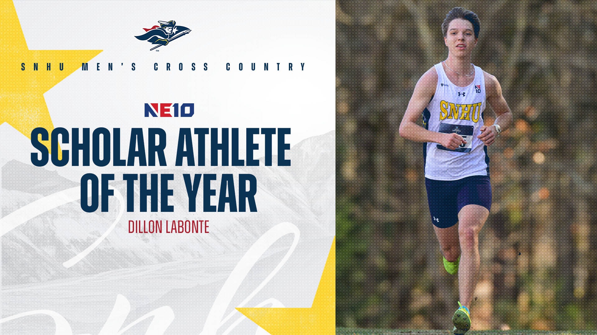Dillon Labonte Honored as NE10 Male Scholar Athlete of the Year