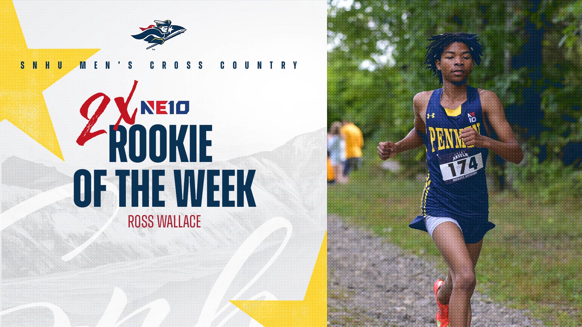 Ross Wallace of Cross Country Earns Second NE10 Rookie of the Week