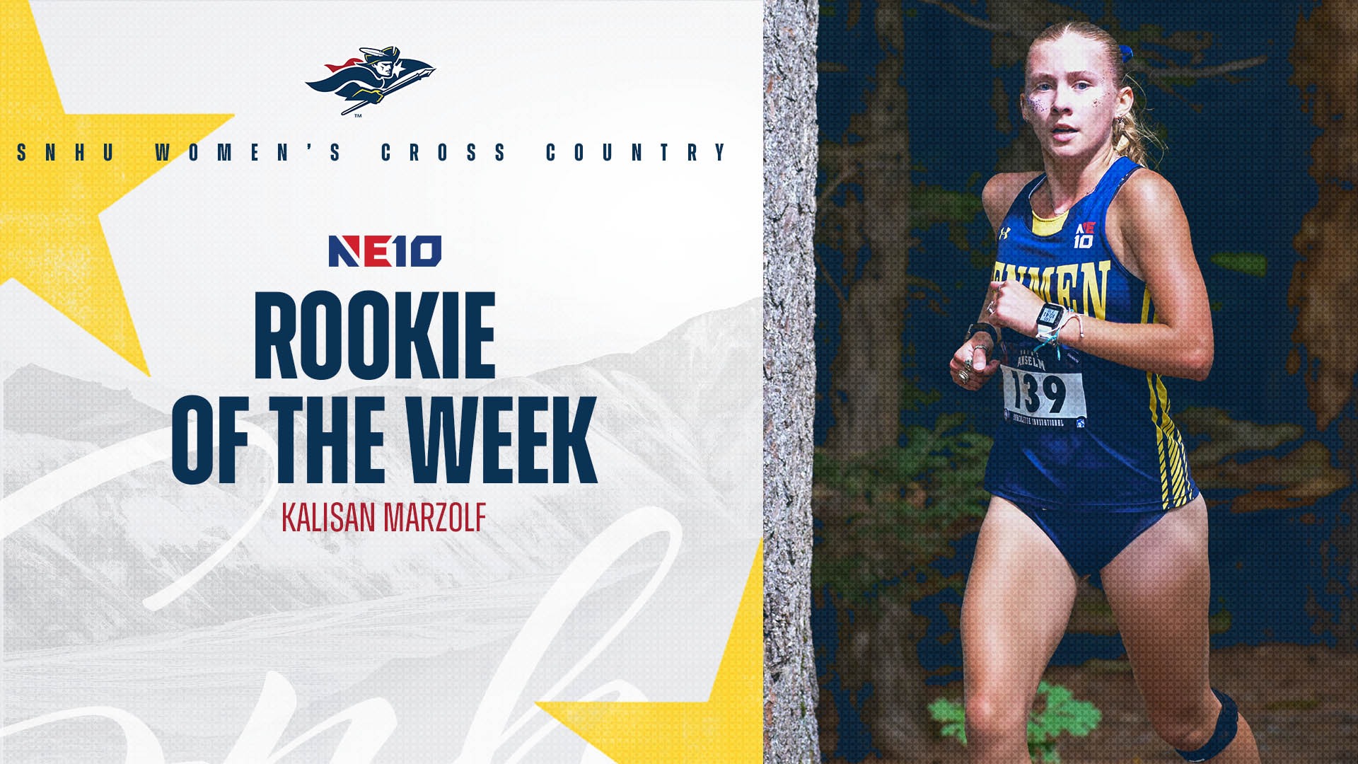 Kalisan Marzolf of Women's Cross Country Named Rookie of the Week