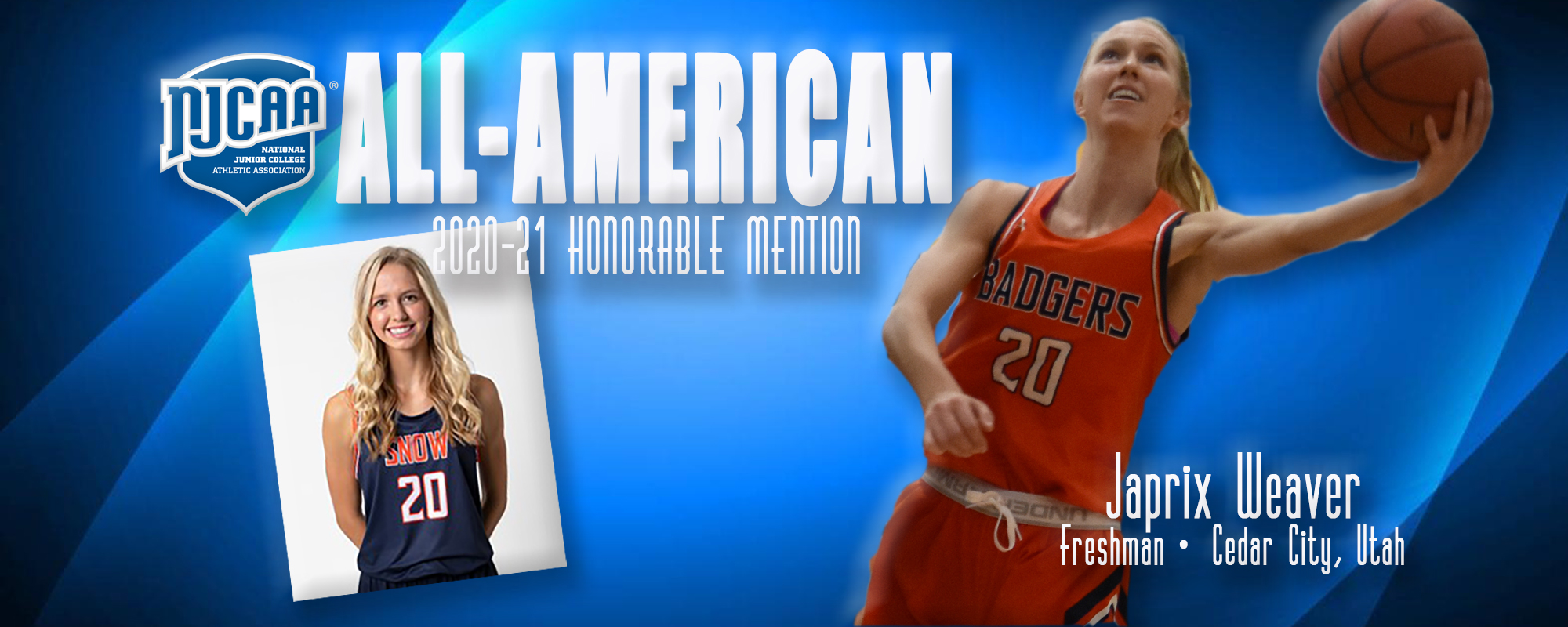 Weaver Earns Women's Basketball AllAmerica Honors Snow College Athletics