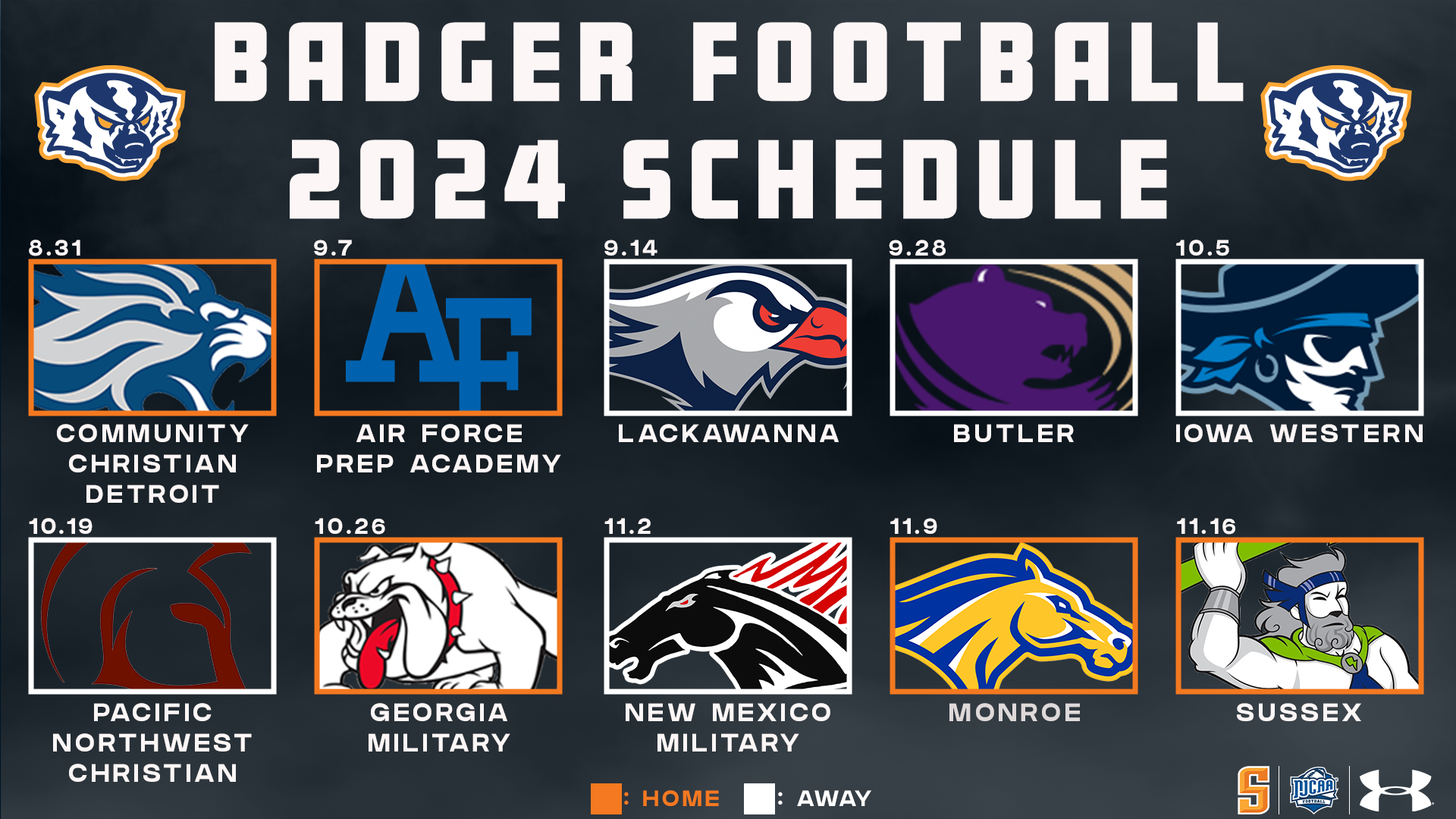 Badger Football Release New Schedule Snow College Athletics