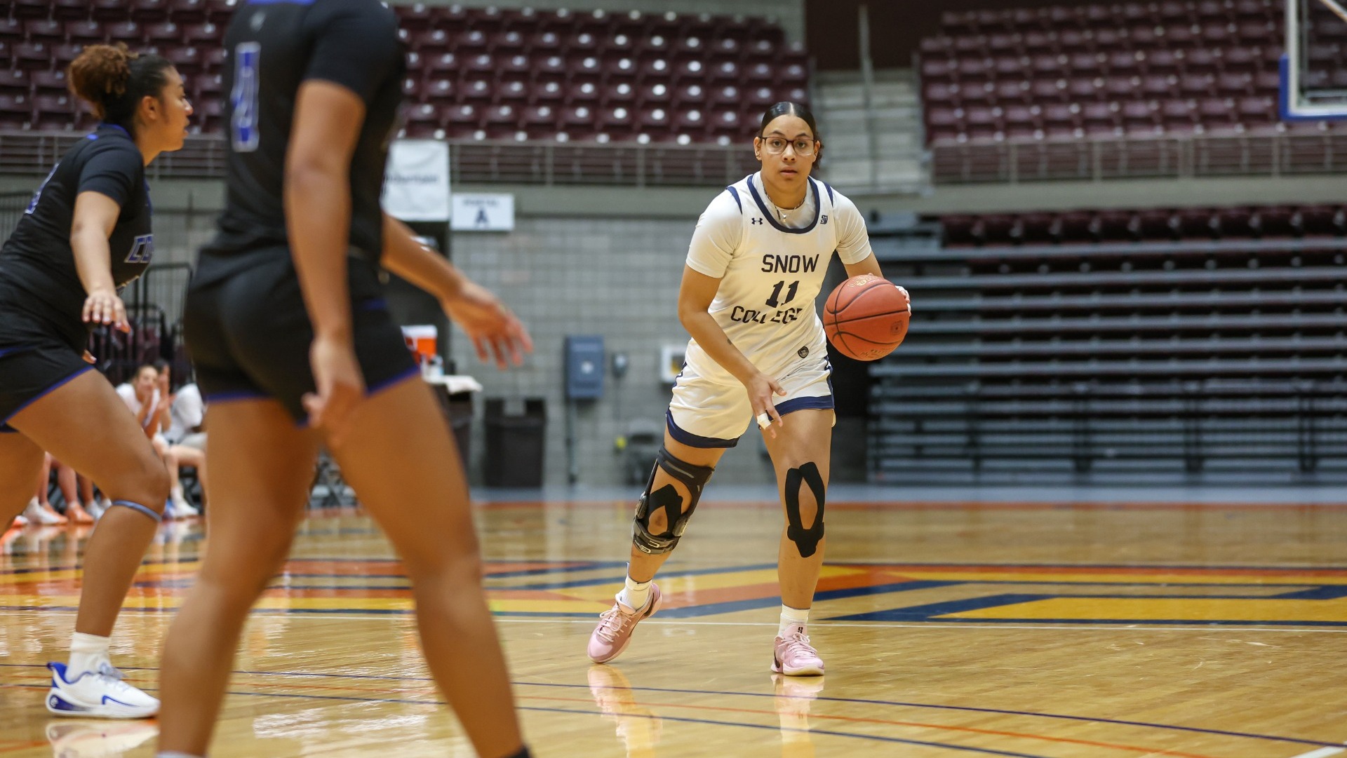 Dalana Jakovljevic surveys the court for an open shot or pass