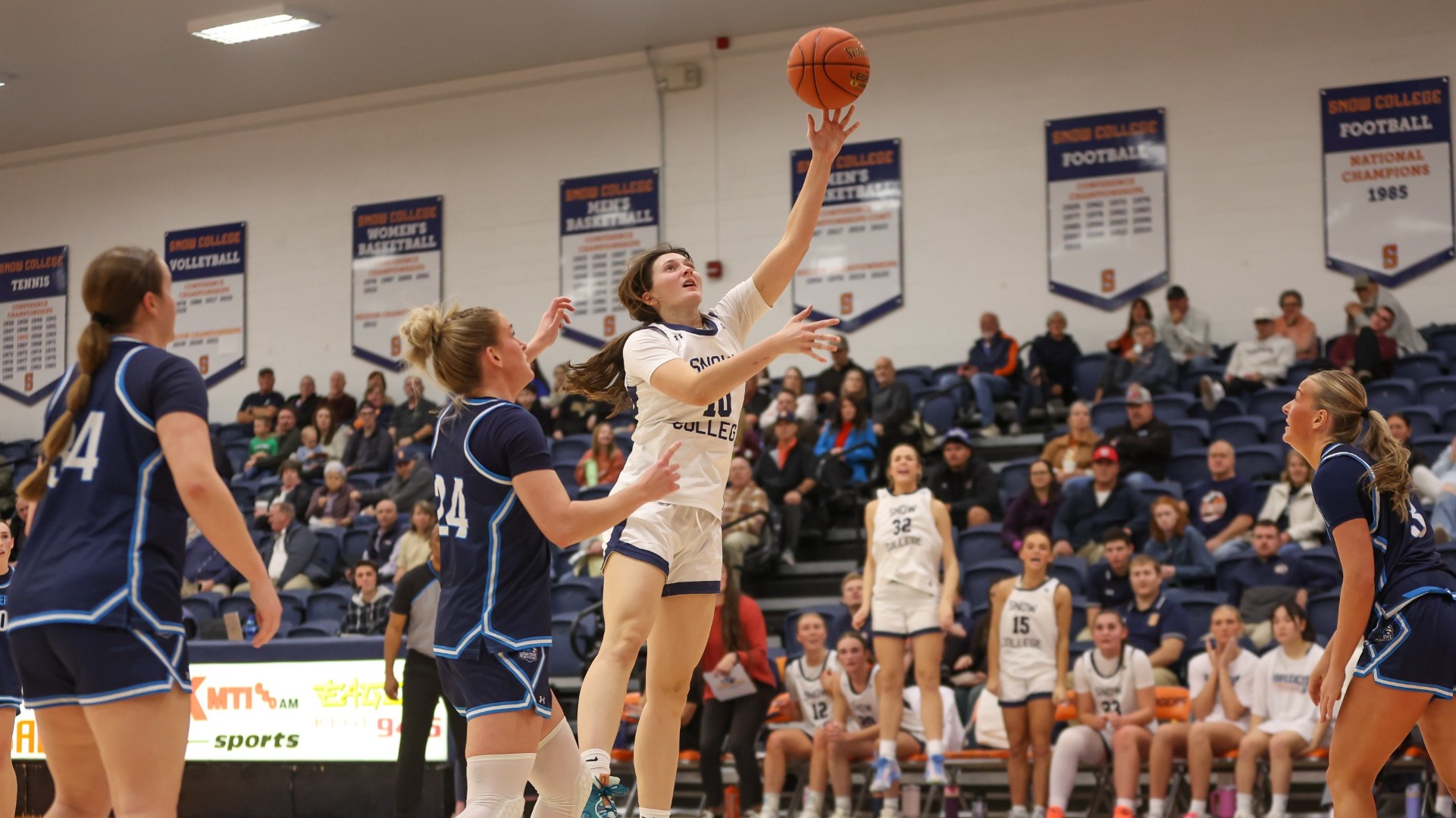 Megan Johnson laying the ball in against USUE