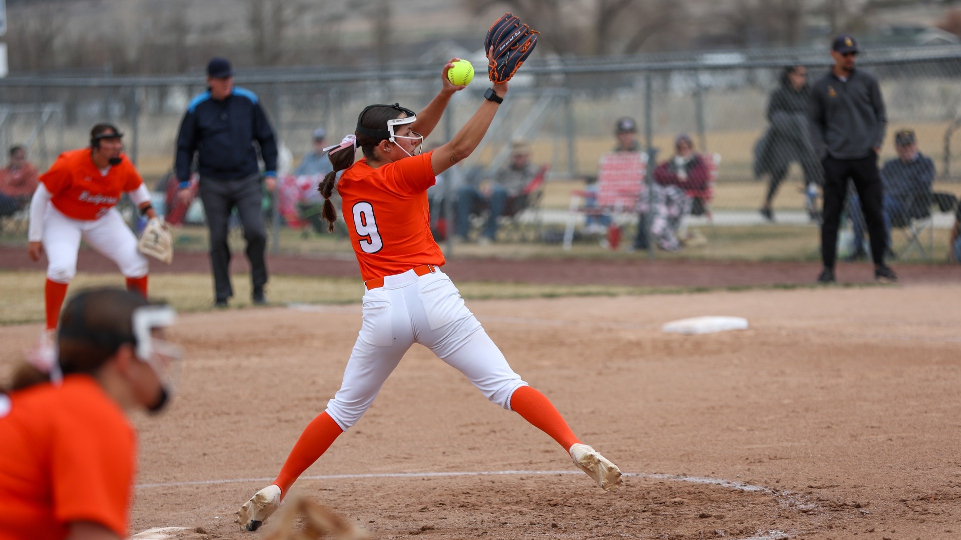Bree Garcia pitching against CSI