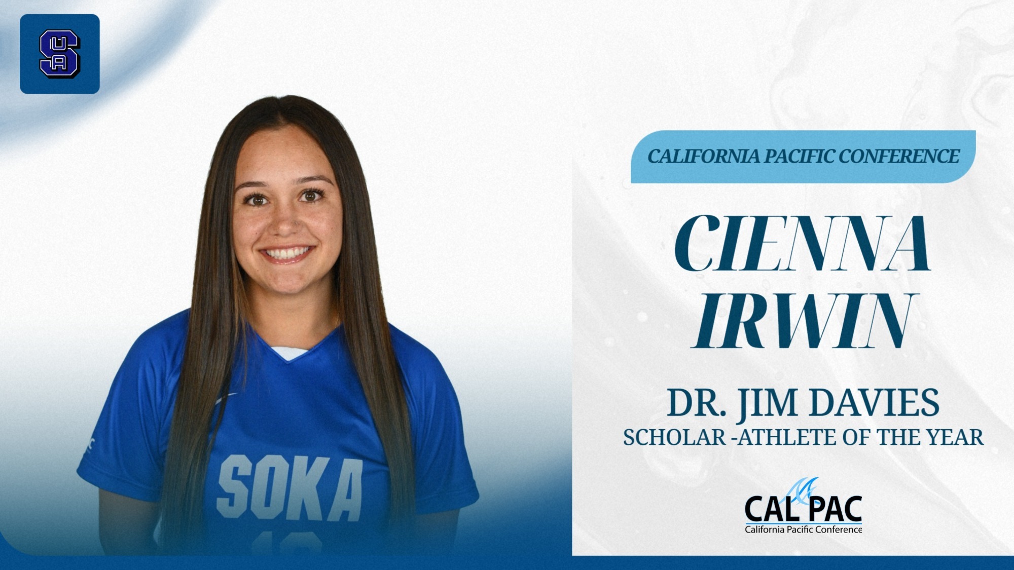 Cienna Irwin Named Cal Pac Scholar-Athlete of the Year
