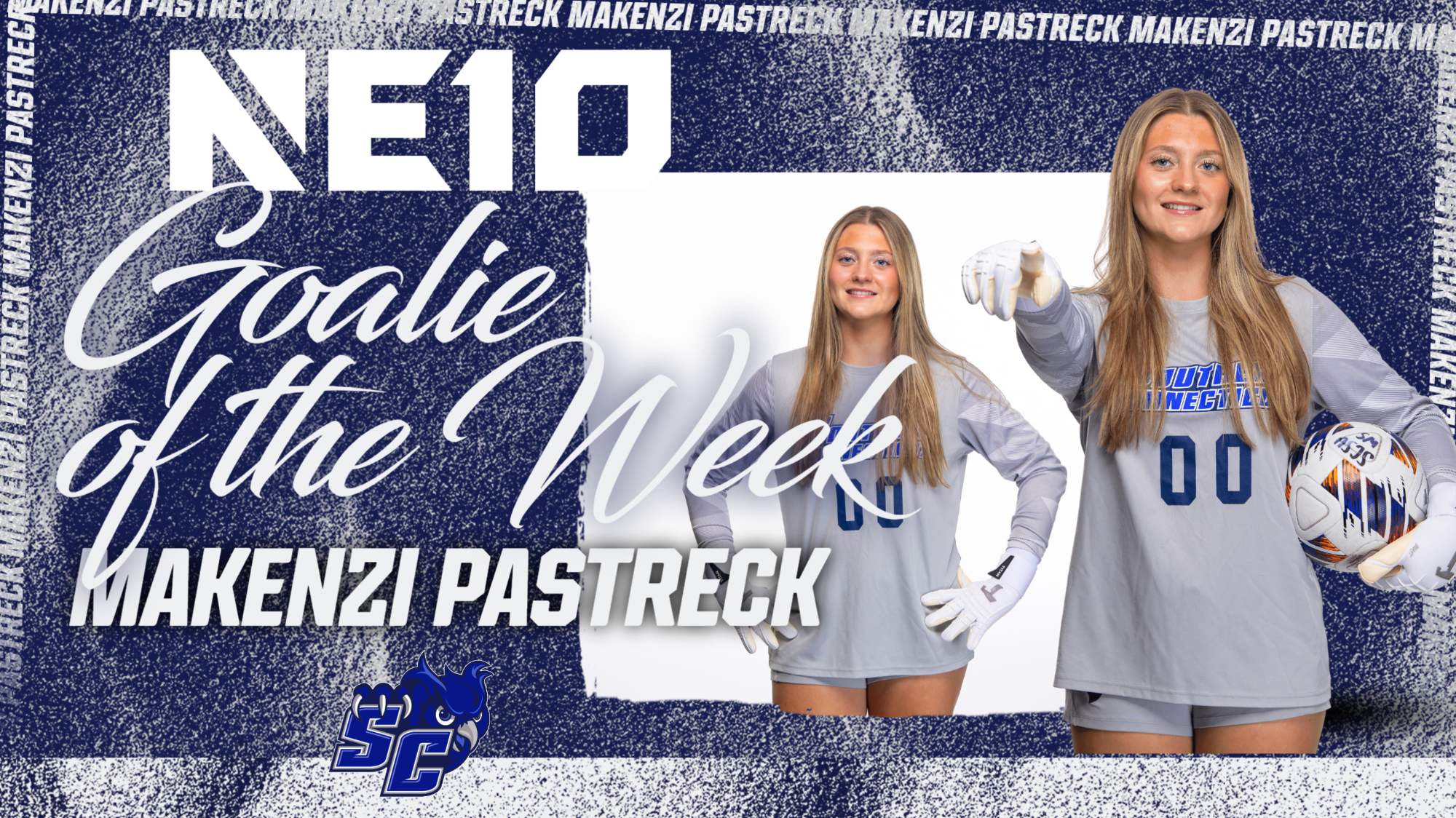 Makenzi Pastreck Goalkeeper of the Week Graphic