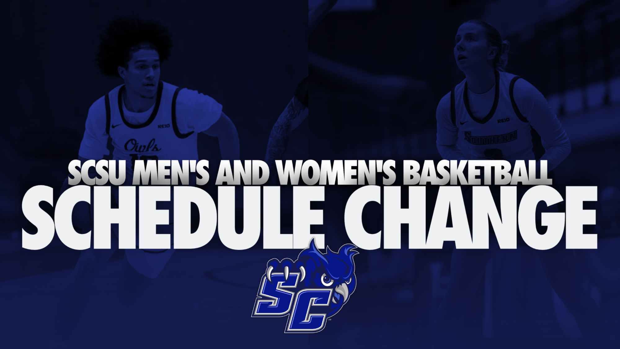 scsu wbb and mbb schedule change for feb. 25