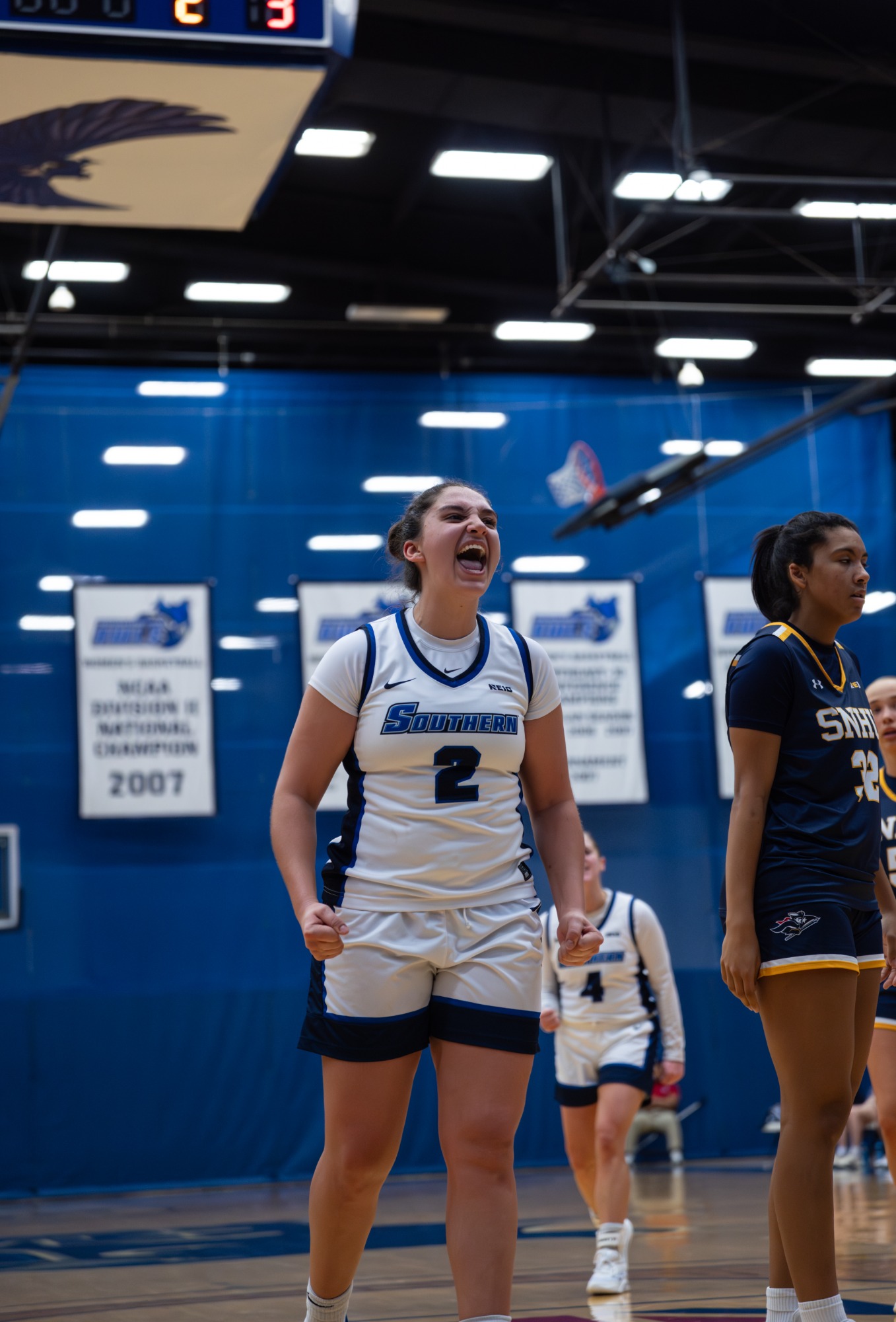 Rheyna Steinauer playing against SNHU