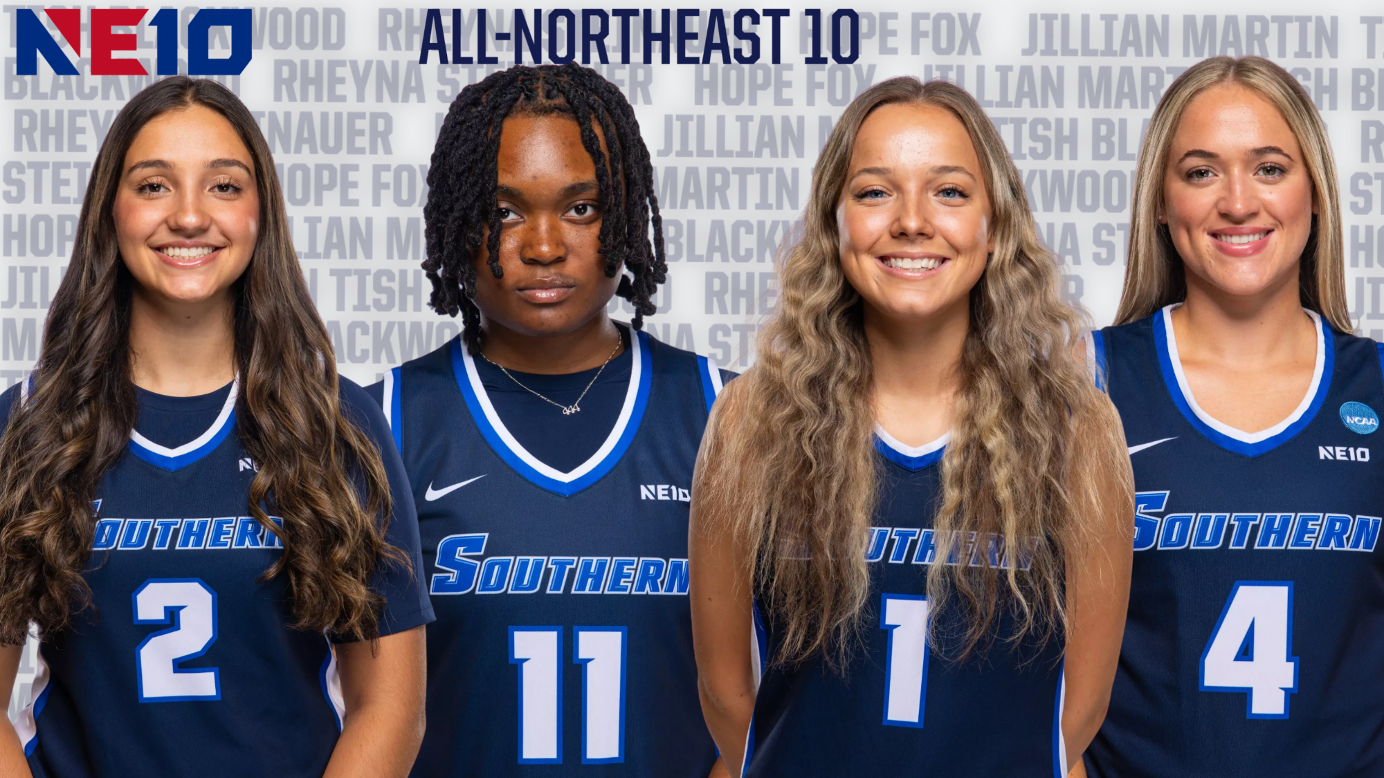 wbb all-ne10 graphic with blackwood, martin, steinauer and fox