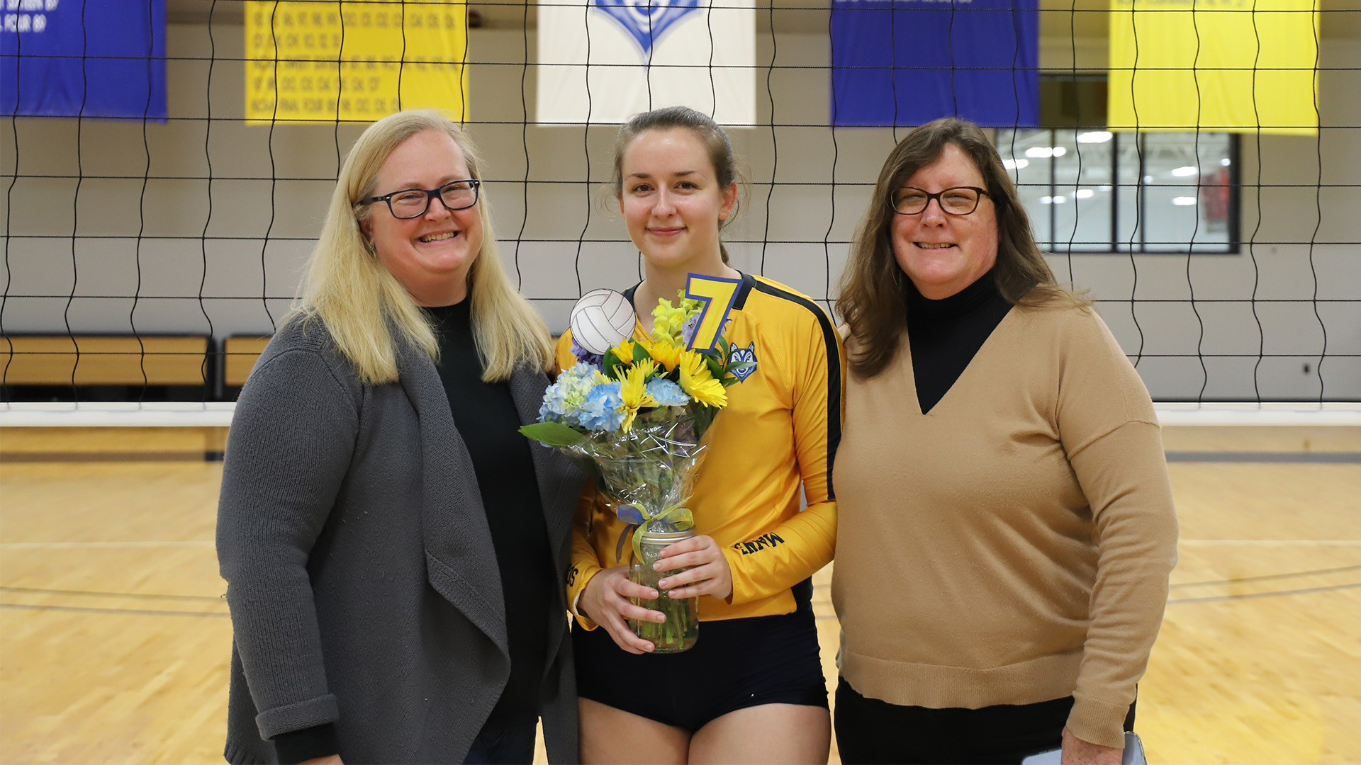 Southern Maine Volleyball Defeats Husson on Senior Night University