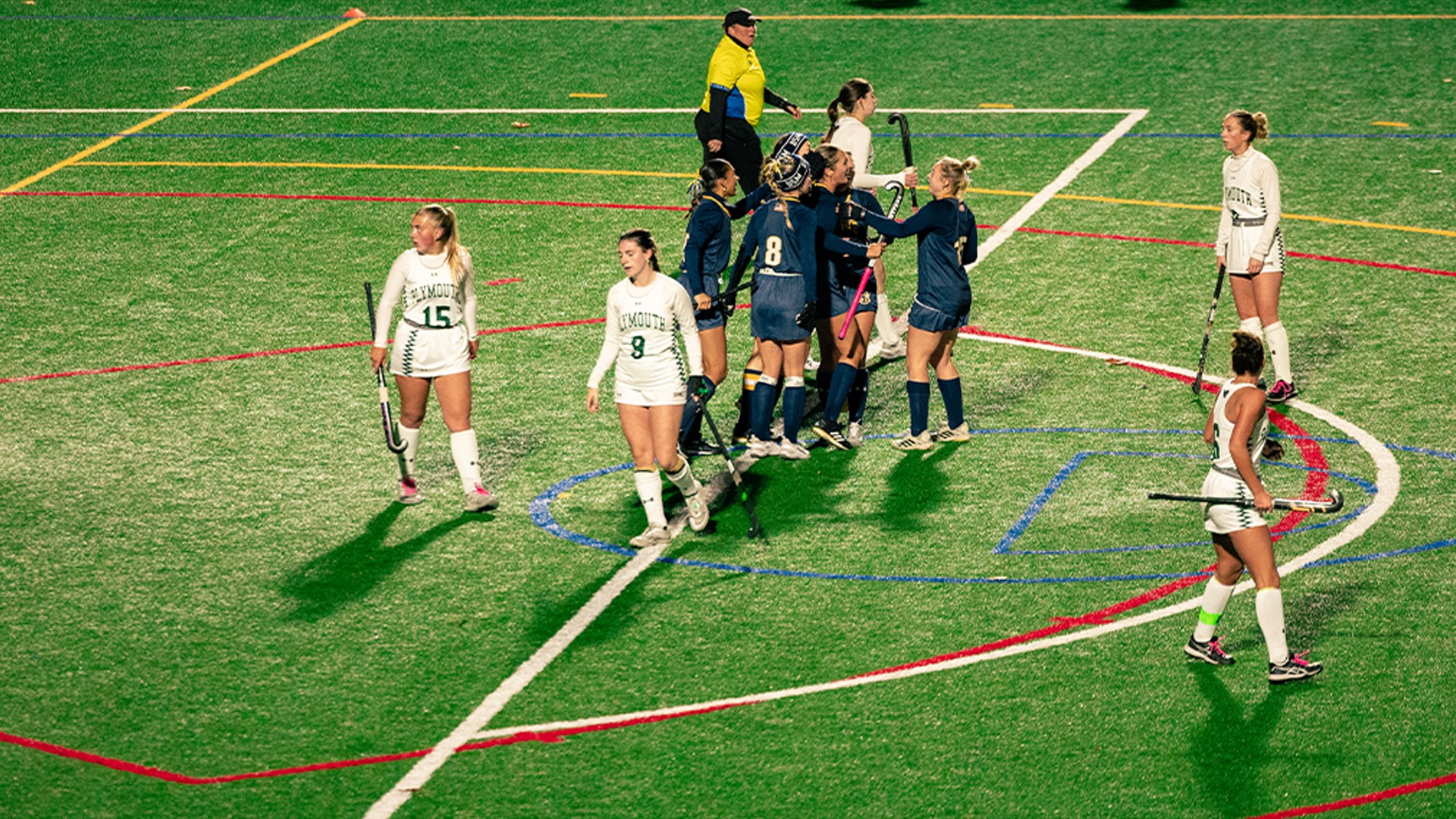 Field hockey team celebration PSU lEC qf