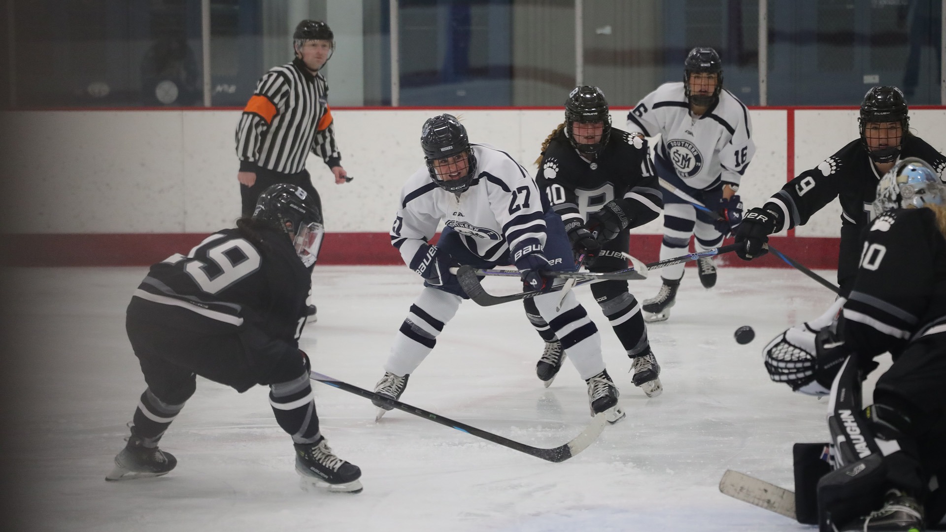 Anna Elizarkov backhanded shot vs. Bowdoin