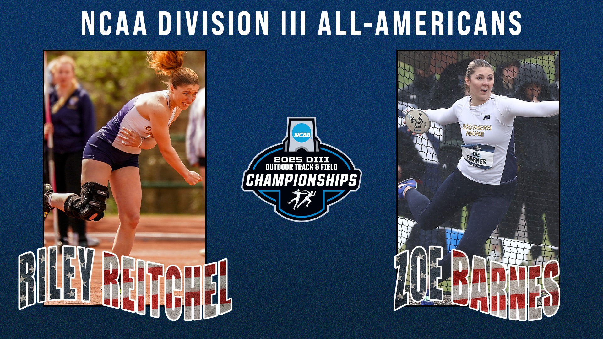Reitchel and Barnes 2025 Outdoor All-Americans Header