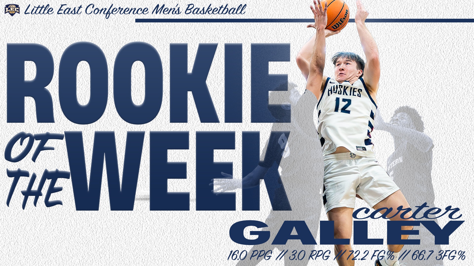 1.19/26 Little East Rookie of the Week Carter Galley