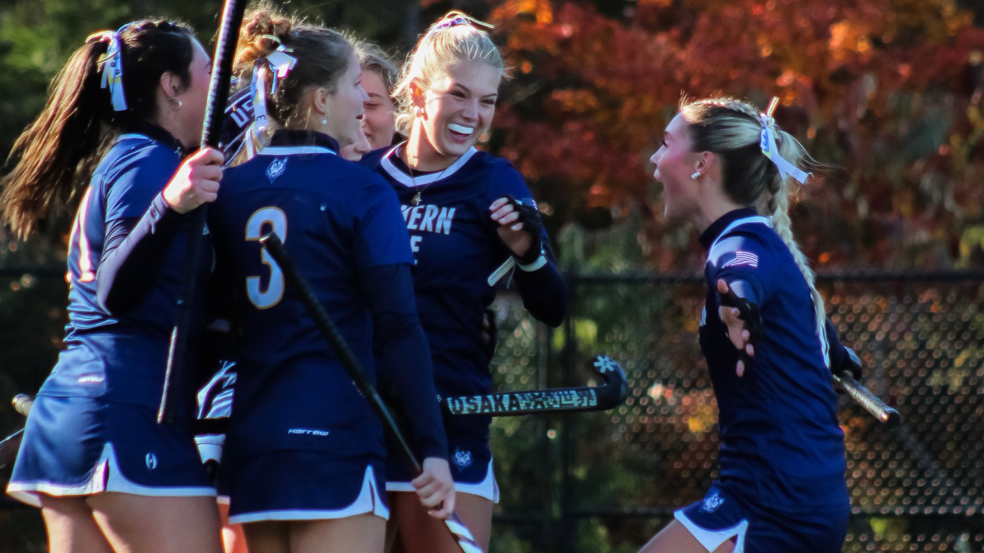 Field Hockey Team Celebrates Goal