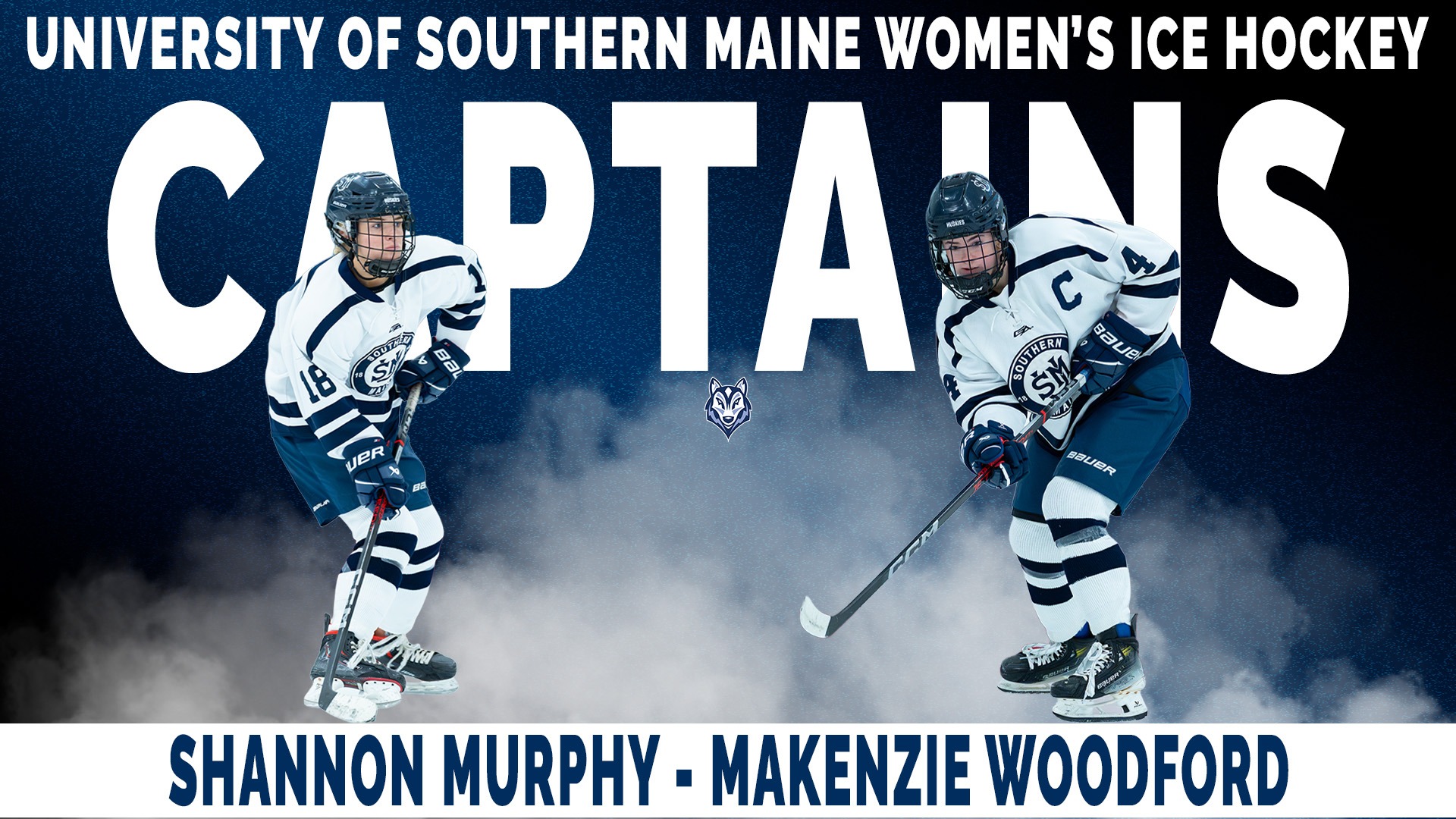 Shannon Murphy and Makenzie Woodford - 2026-27 USM Women's Hockey Captains