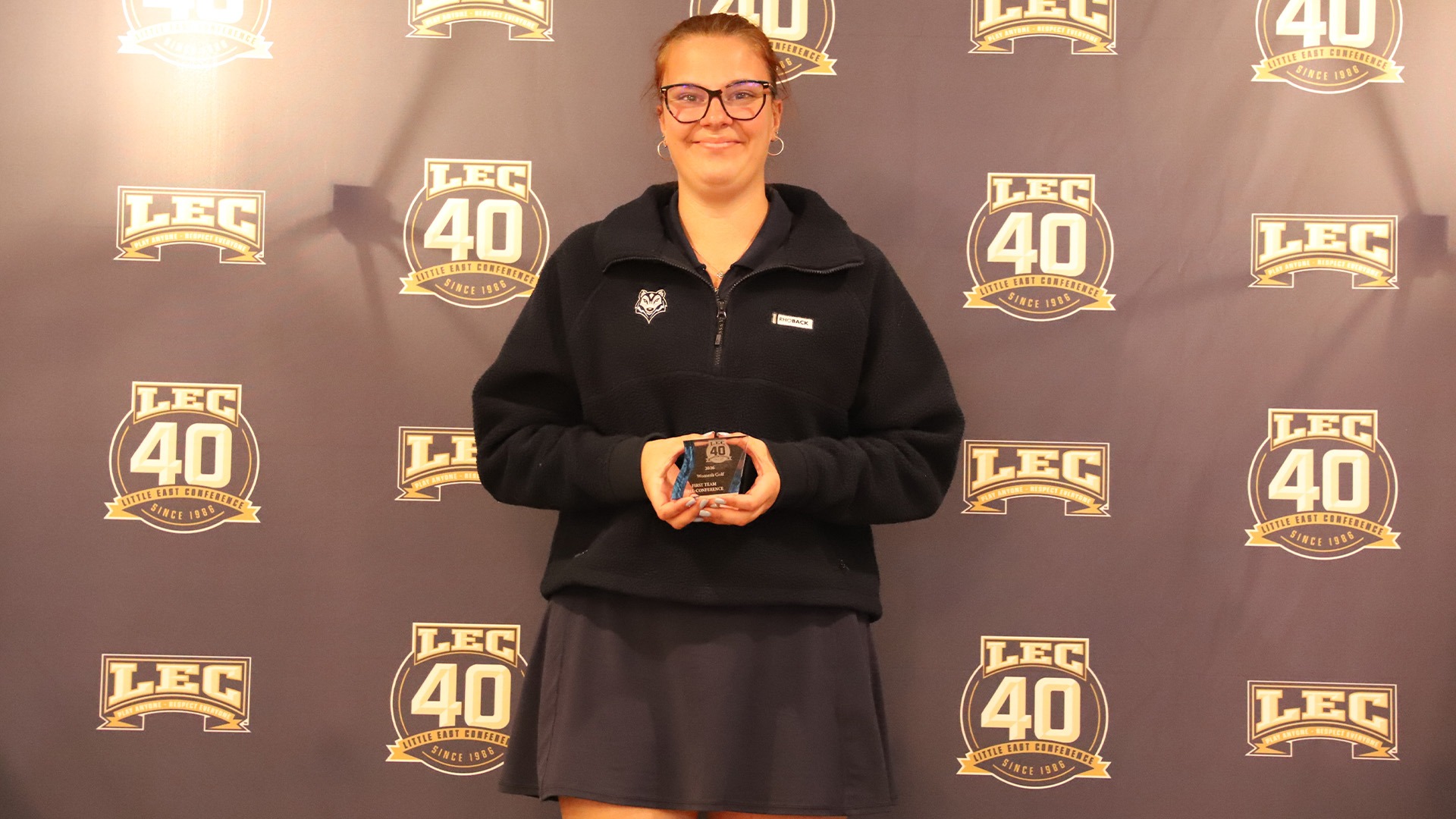 Remy Levin with First Team All-LEC Award