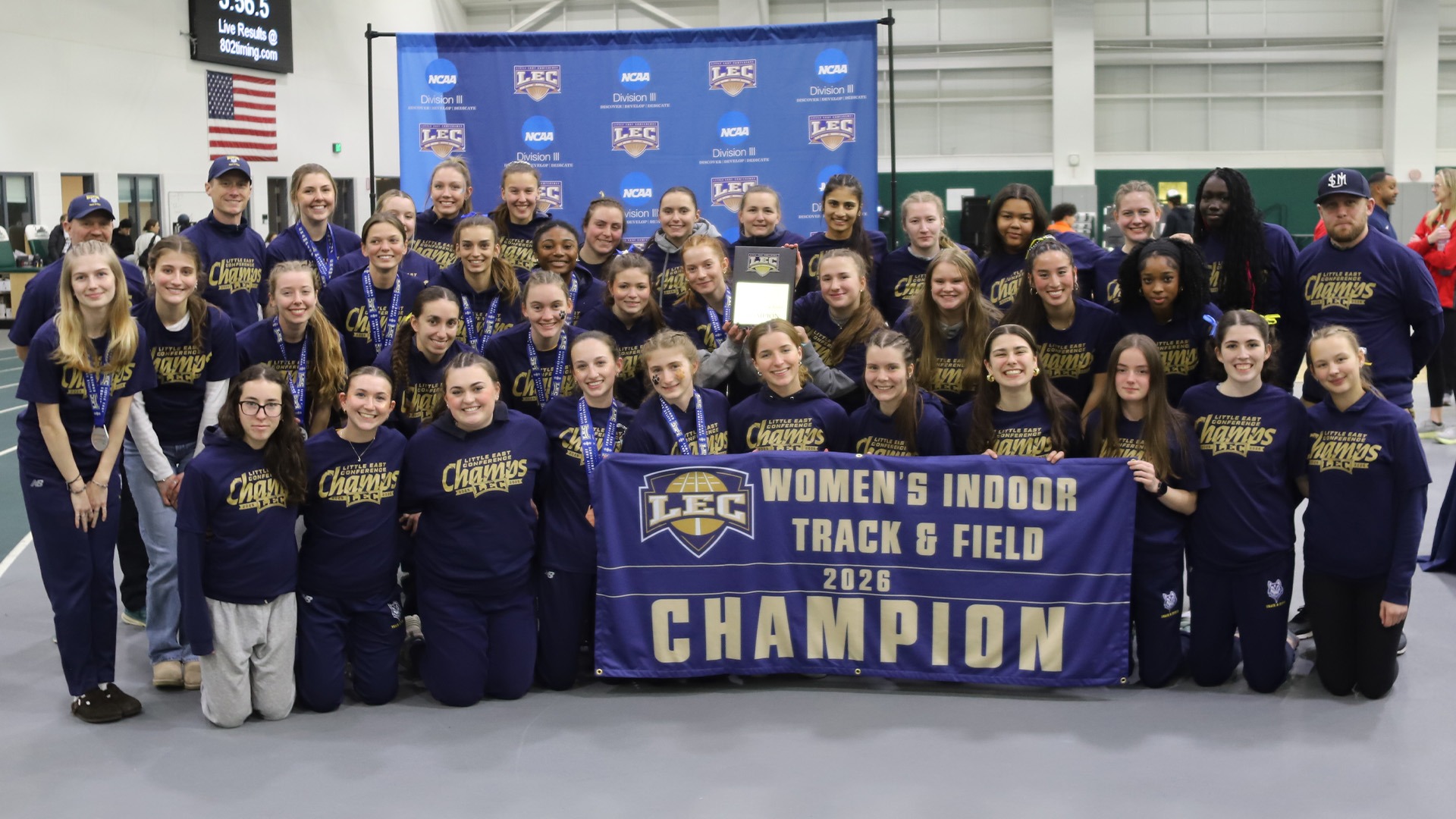 2026 LEC Women's Indoor Track & Field Champions