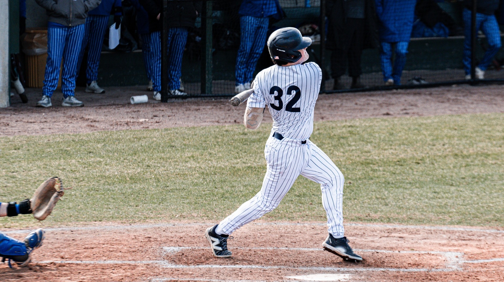 Drew Scialdone hitting vs. Colby in 2025