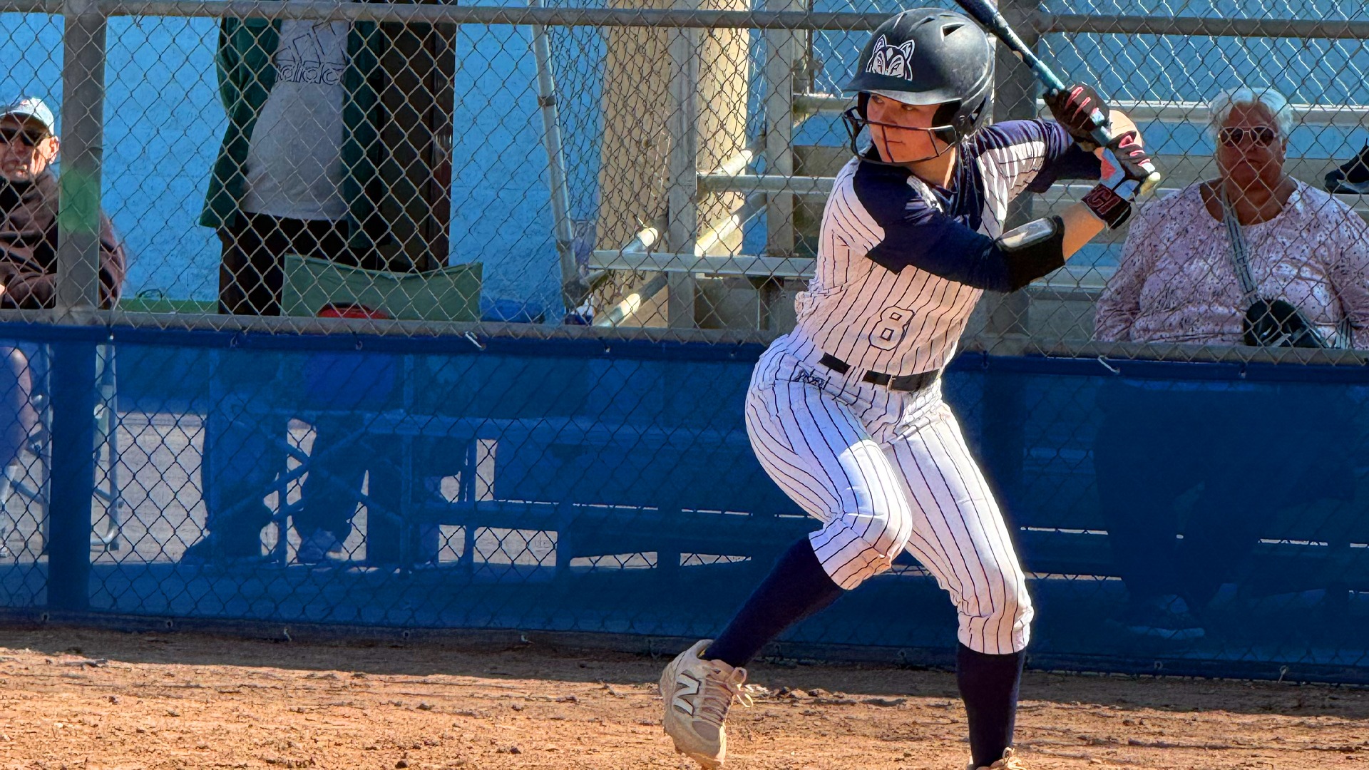 Freshman Emily Wheeler Batting in Florida