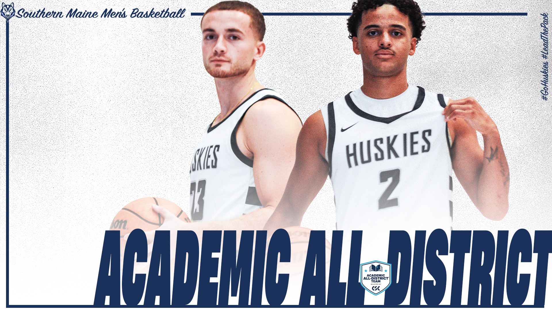 Men's Basketball Thomas Whelan and Evans Sterling - Academic All District Honors