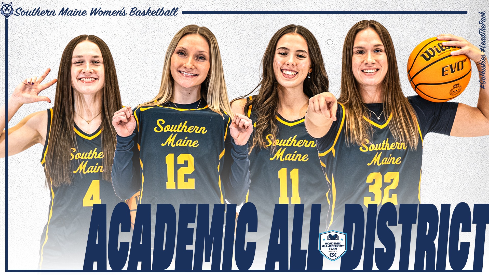 Academic All District Women's Basketball: Liz Cote, Avah Ingalls, Jaycie Christopher and Lucy Wiles