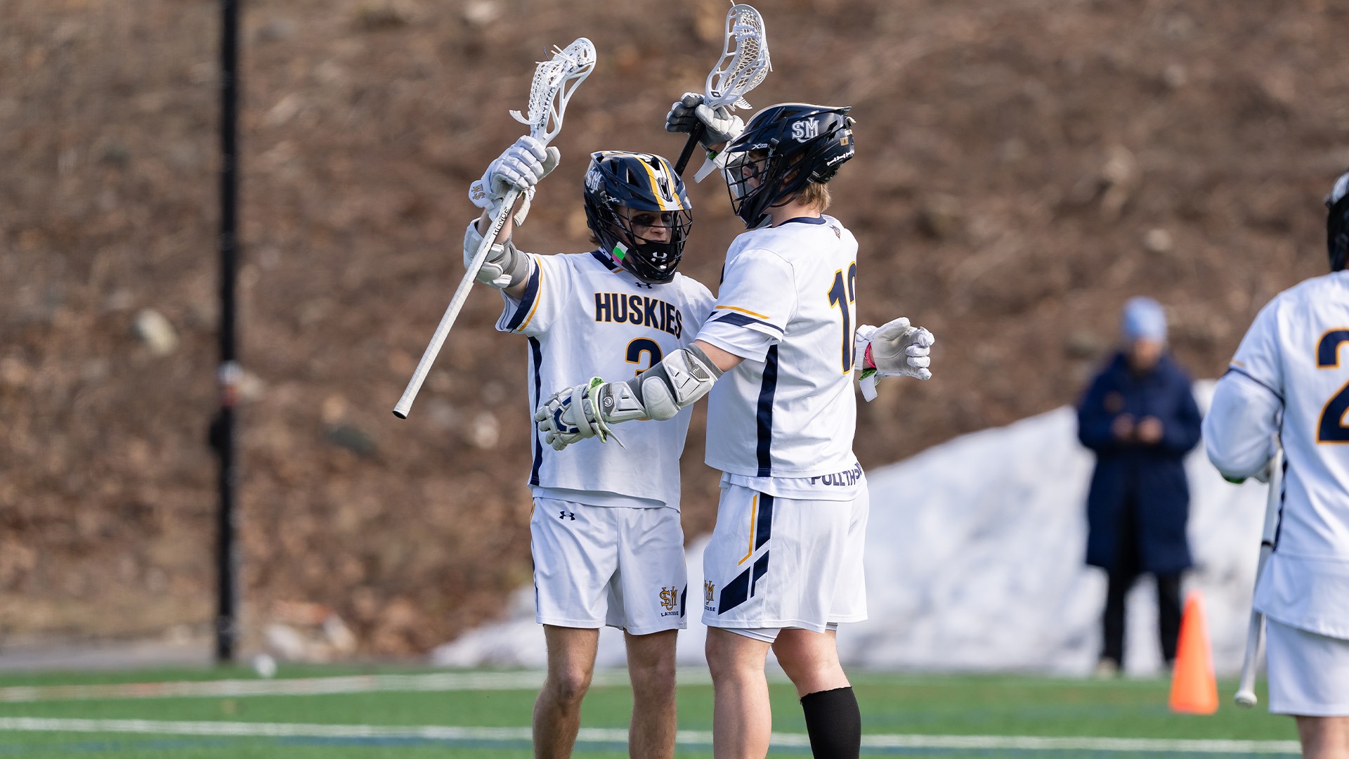 Owen Gaulrapp and Zach Smith Celebration
