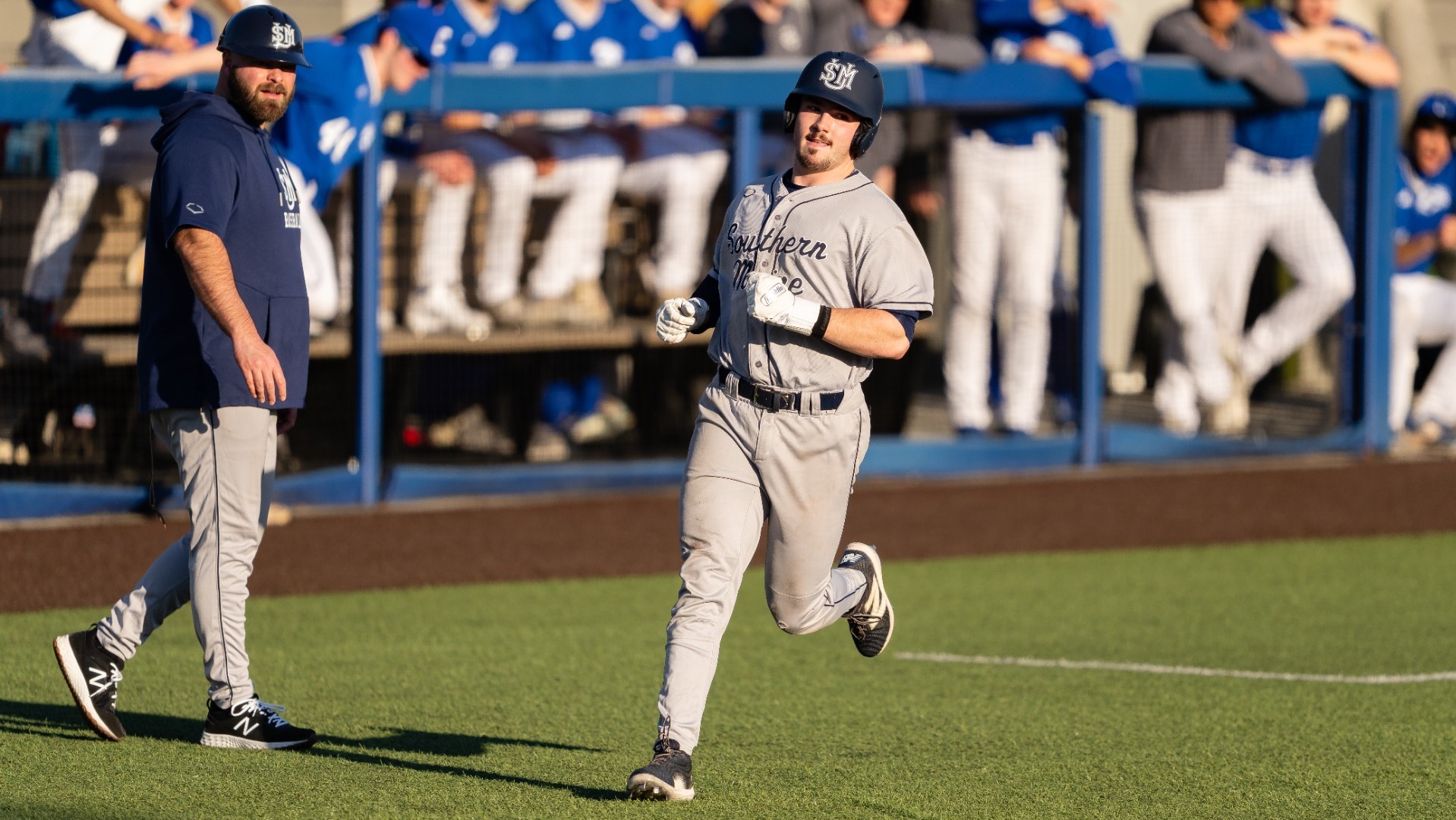 Carter Higgins Running to Home Plate