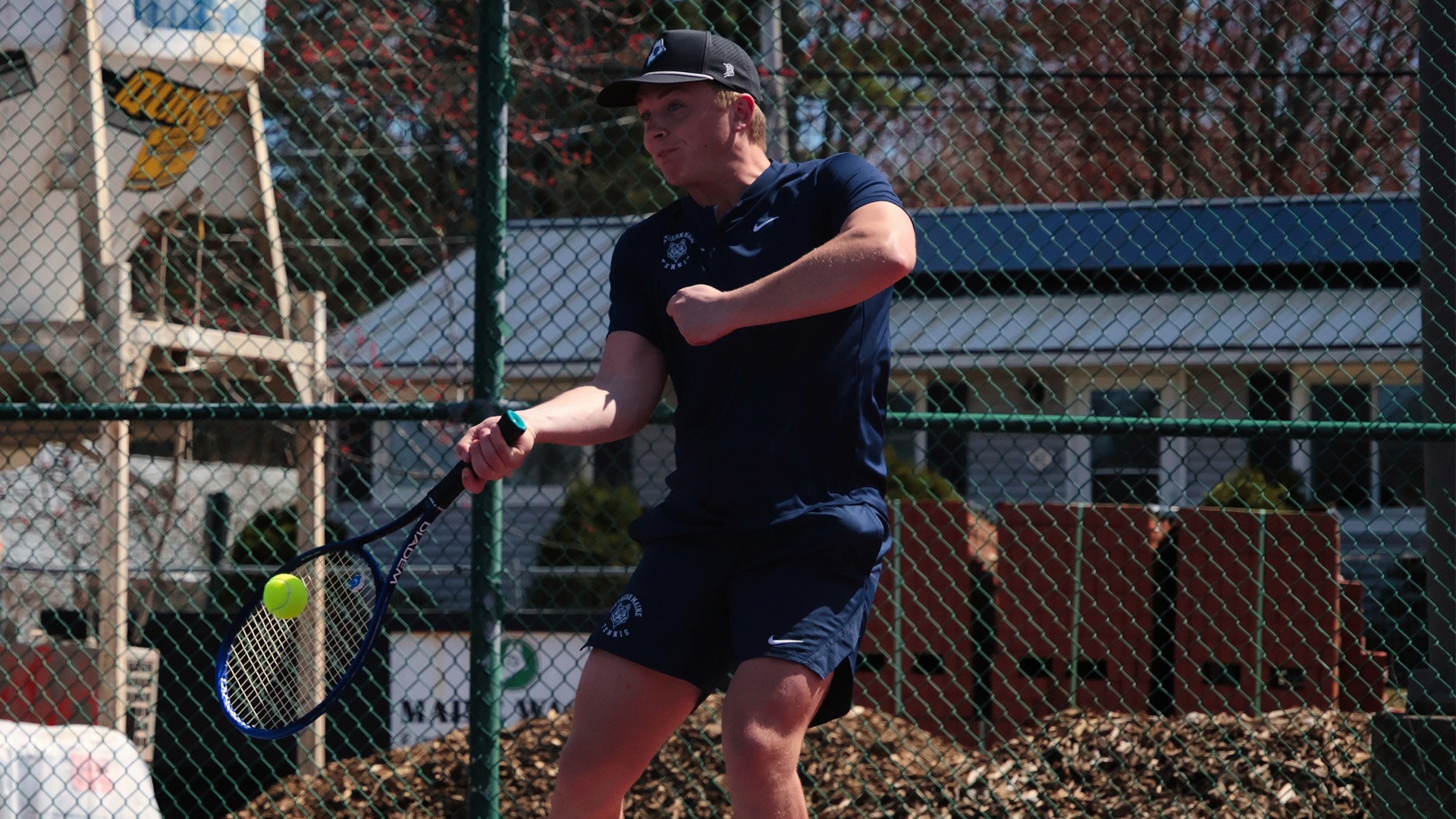 Owen Drummey Hitting vs. Rhode Island College