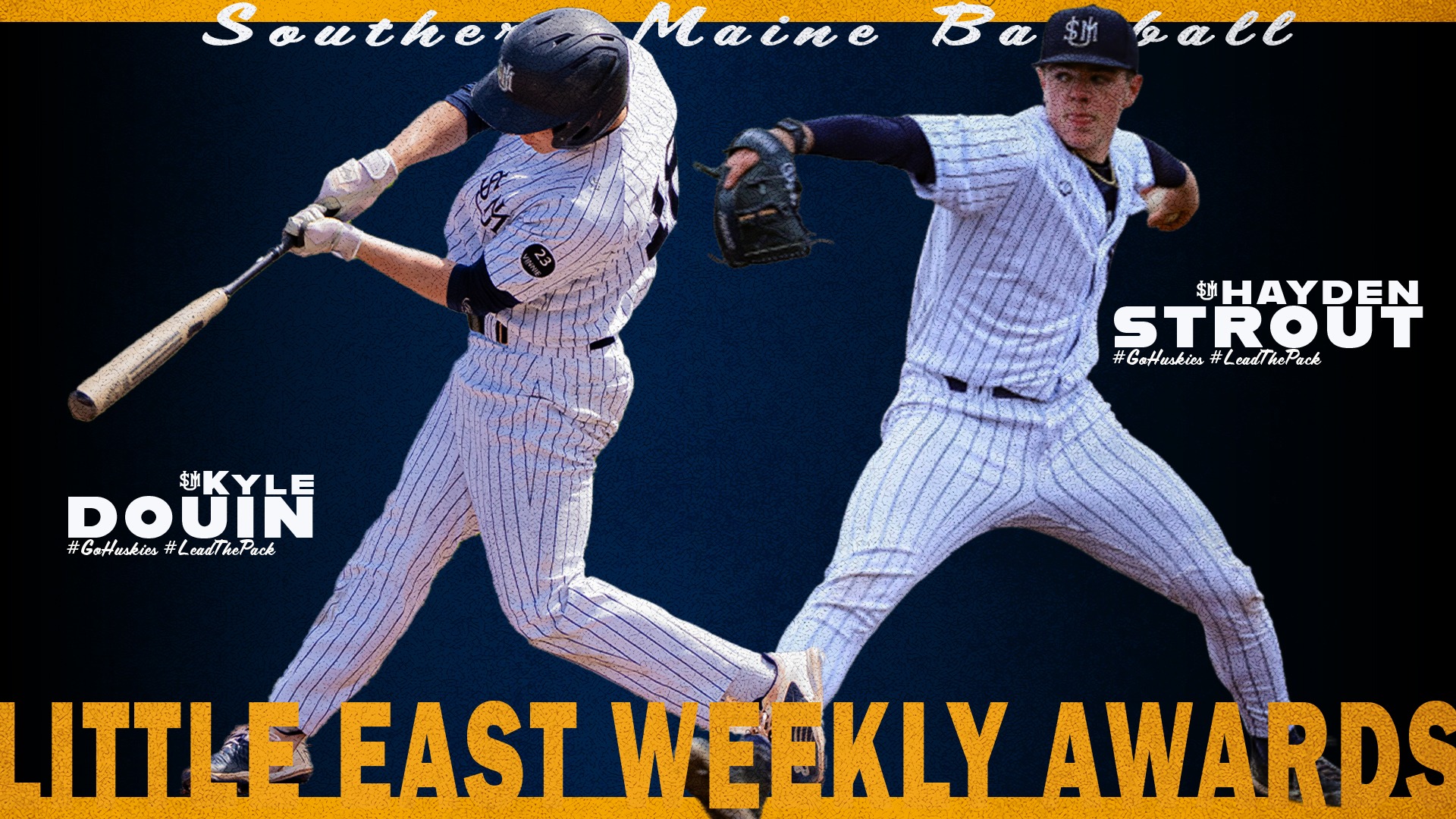 Kyle Douin and Hayden Strout Little East Conference Weekly Awards