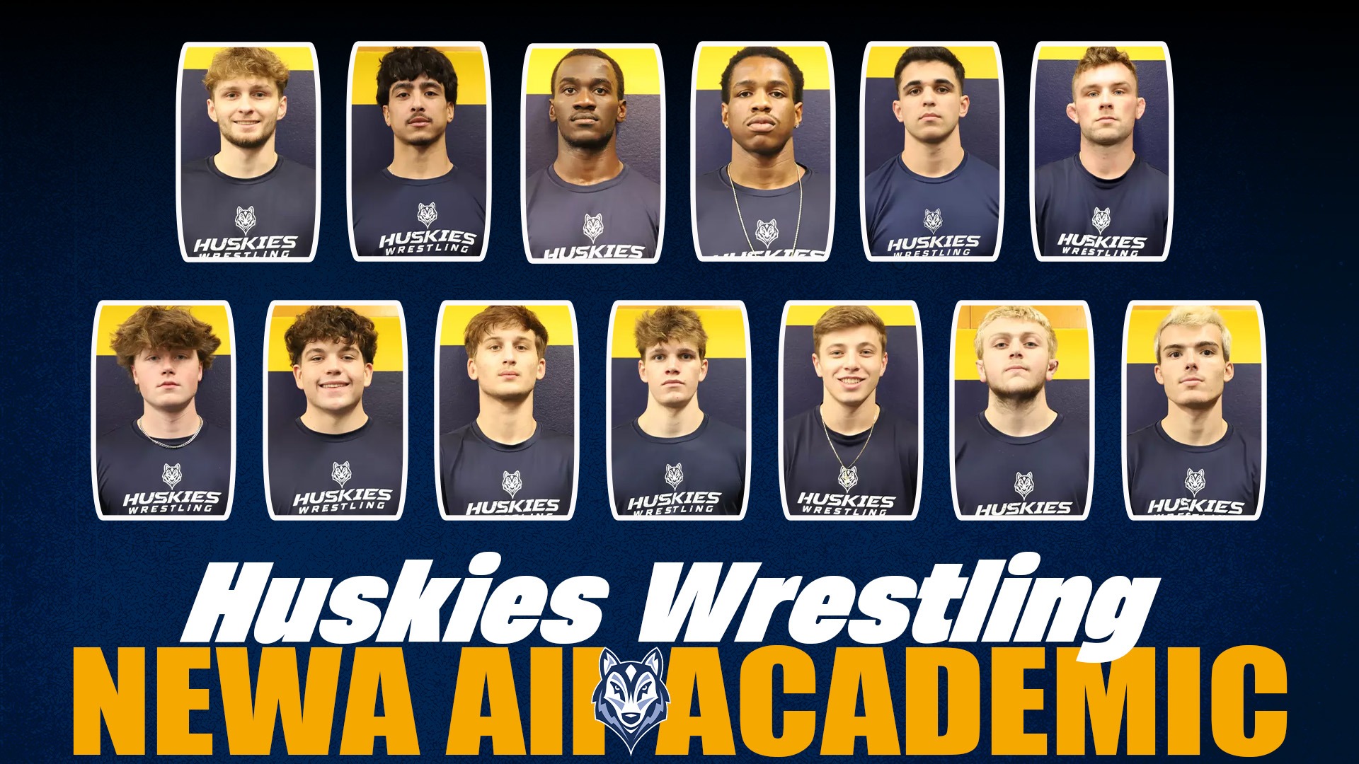 Thirteen Husky Wrestlers Earn NEWA All-Academic