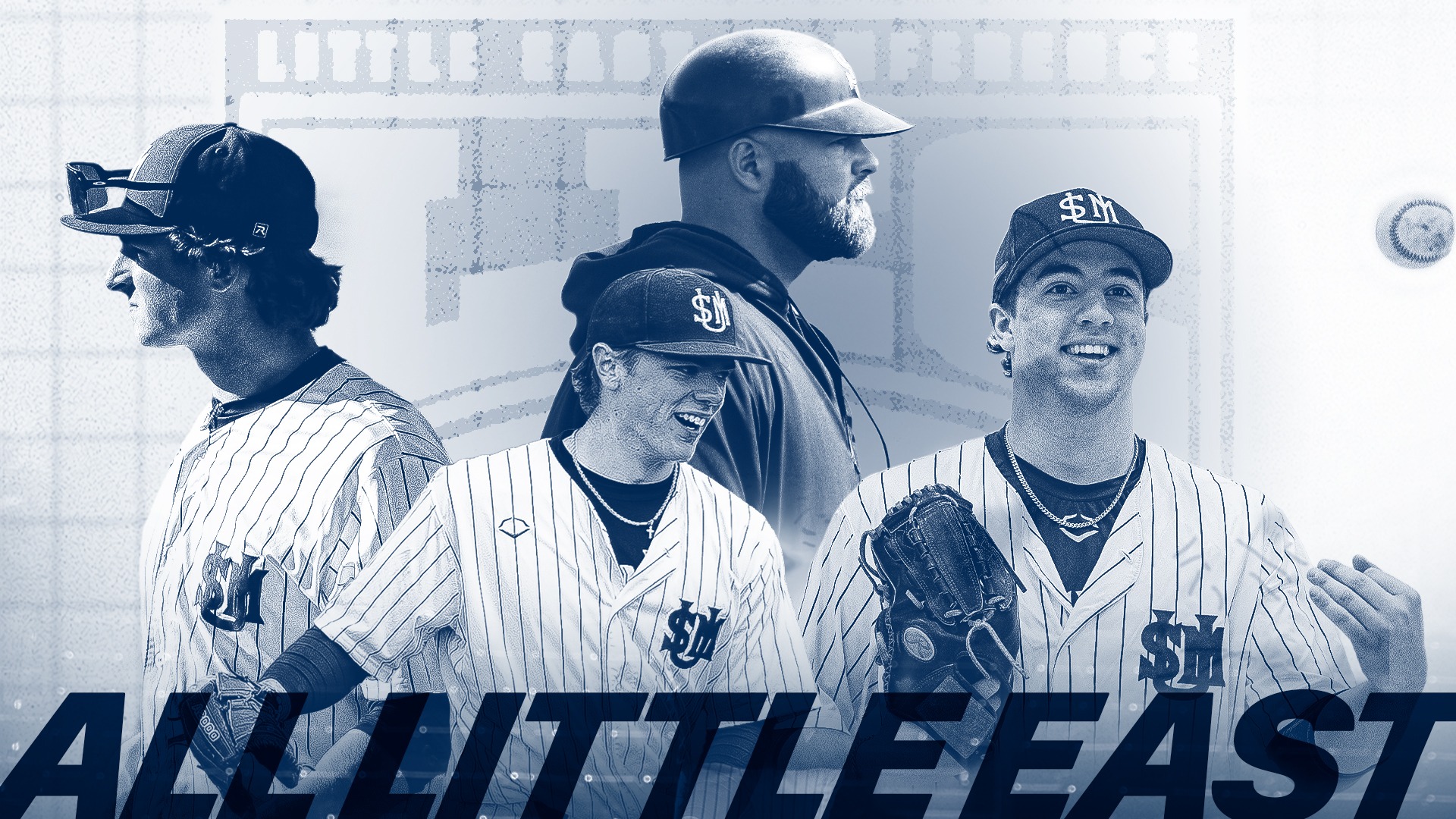 Graphic for All-Little East Conference Baseball Team Featuring Four Major Award Winner