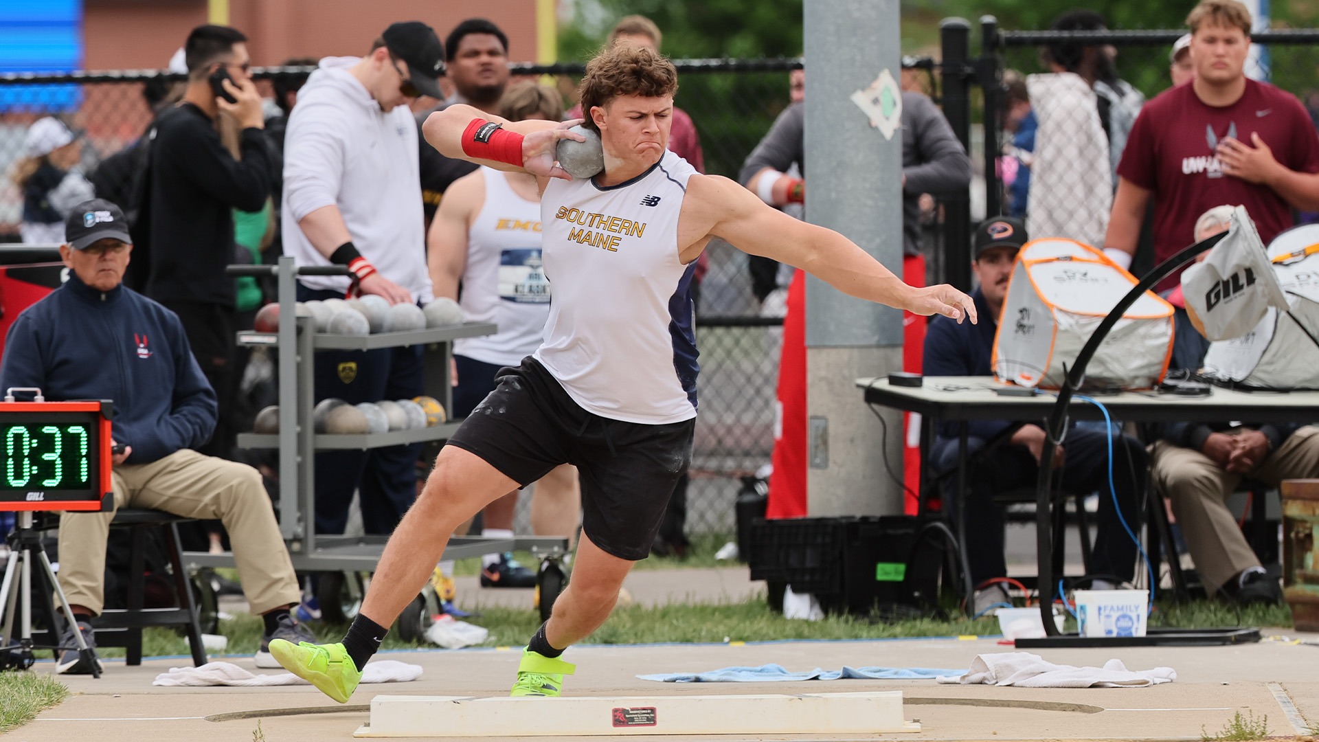 Ryker Paradis Throwing the Shot Put at 2026 NCAA DIII Outdoor Championships