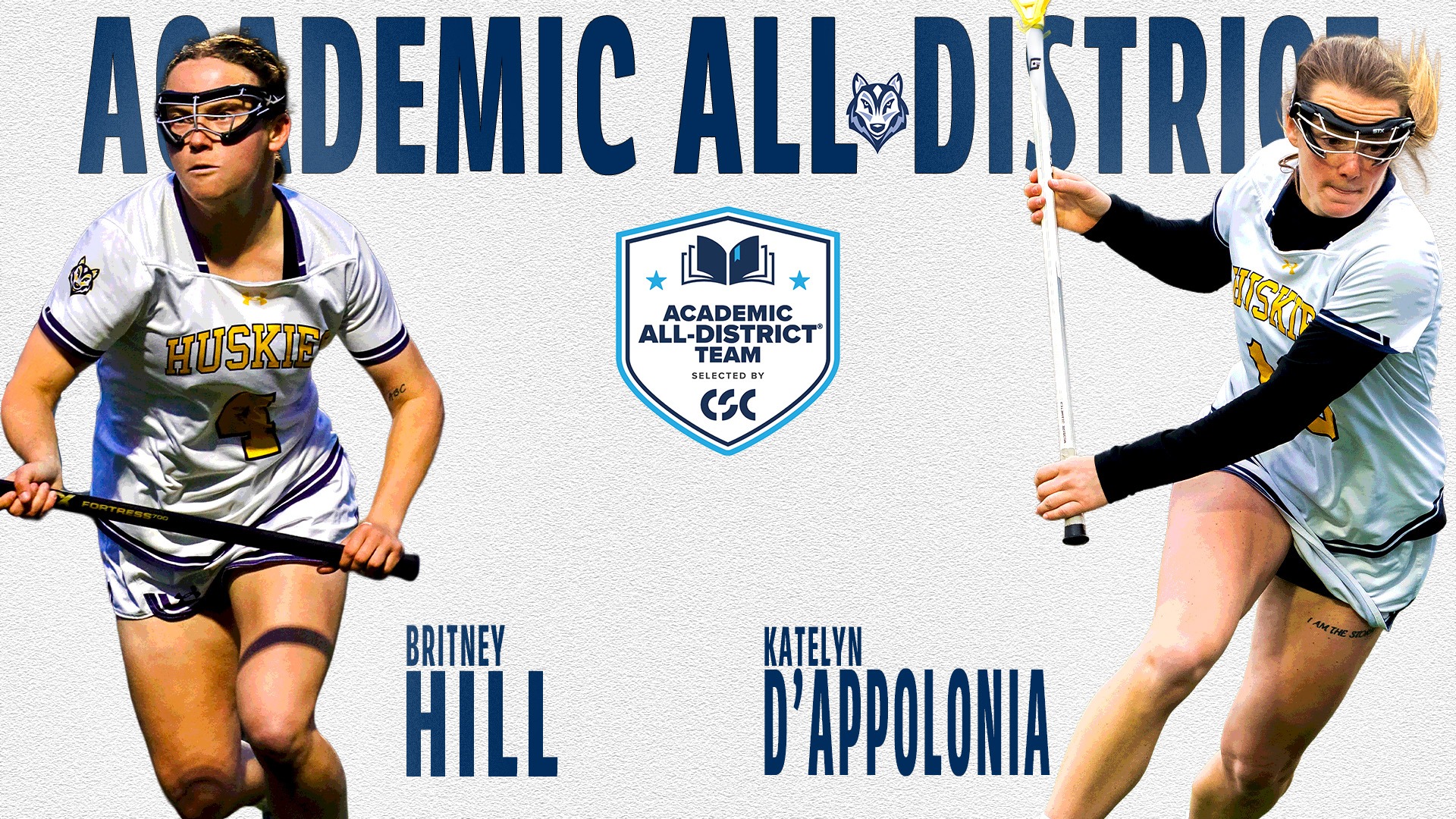 D'Appolonia and B. Hill 2026 CSC Academic All-District