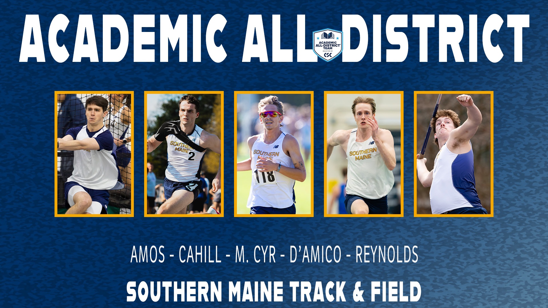 Men's Track & Field Academic All-District Header