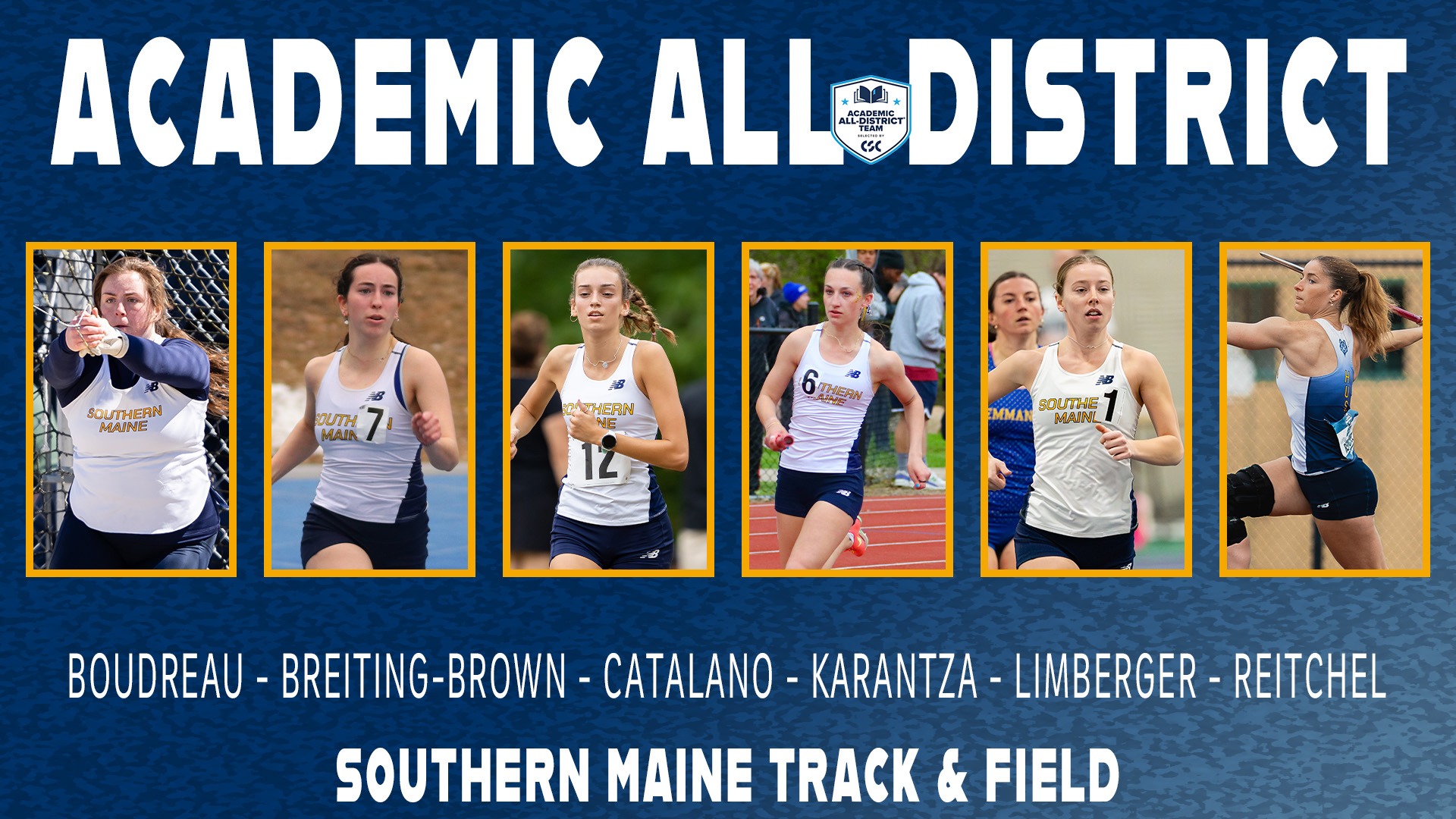 Women's Track & Field Academic All-District Header
