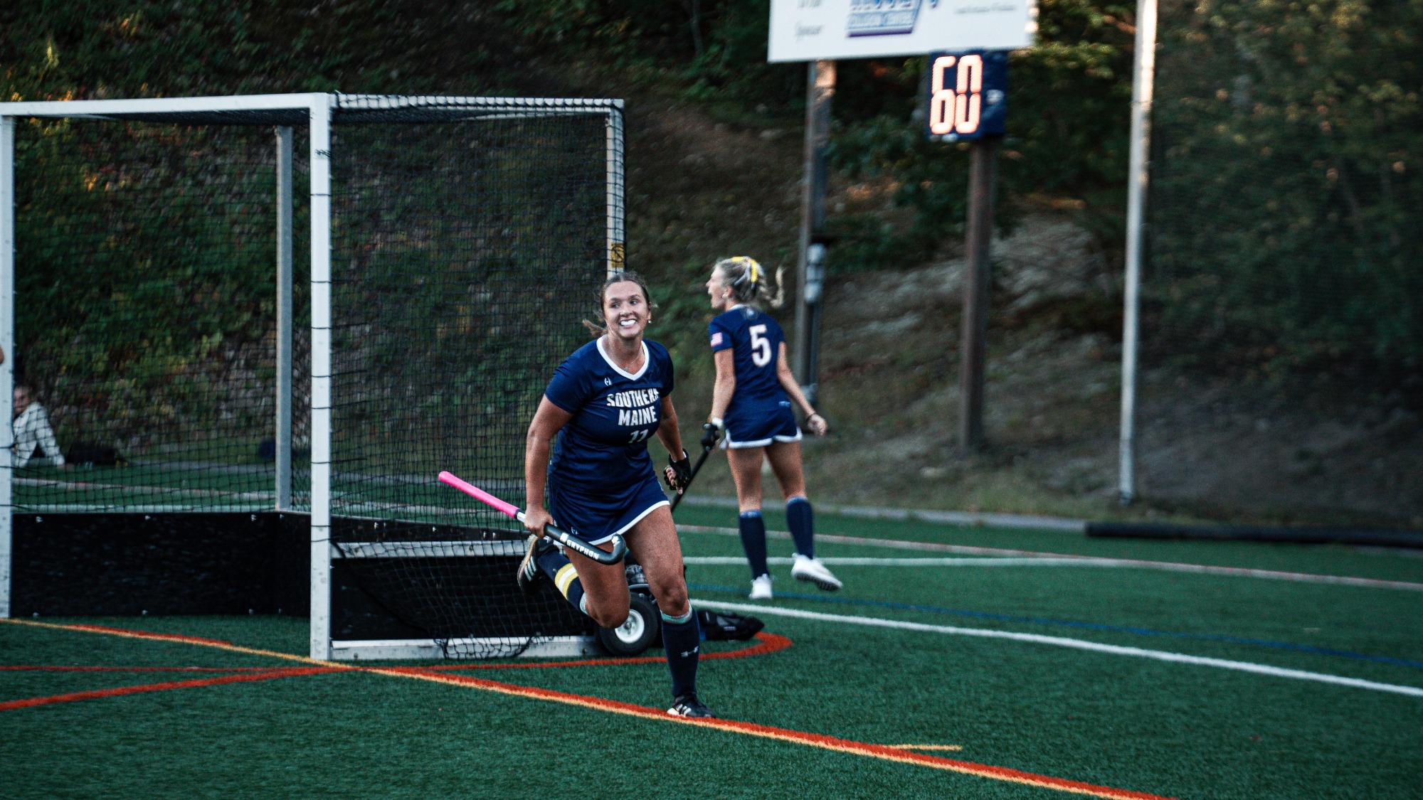 Maddie Niles  & Bri Townsend celebrate game-winning goal 