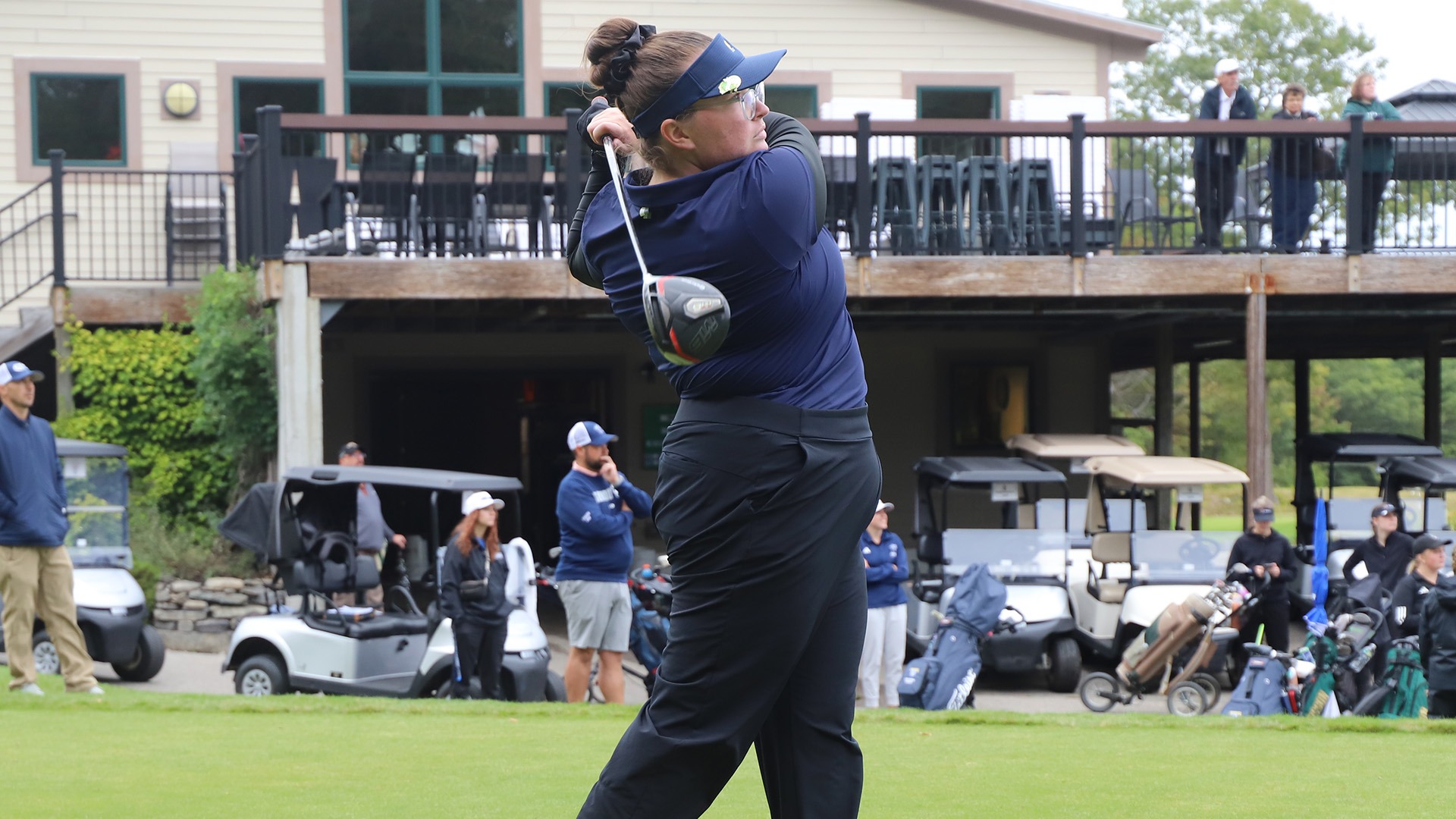 Belle Steeves Hits a Tee-Shot at SMCC Invite