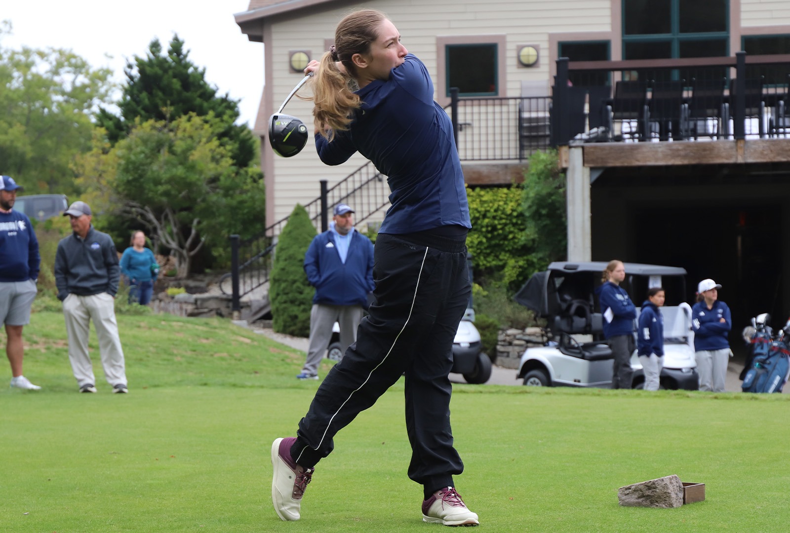 Ryley Meyer Hits a Tee Shot at the SMCC Invitational