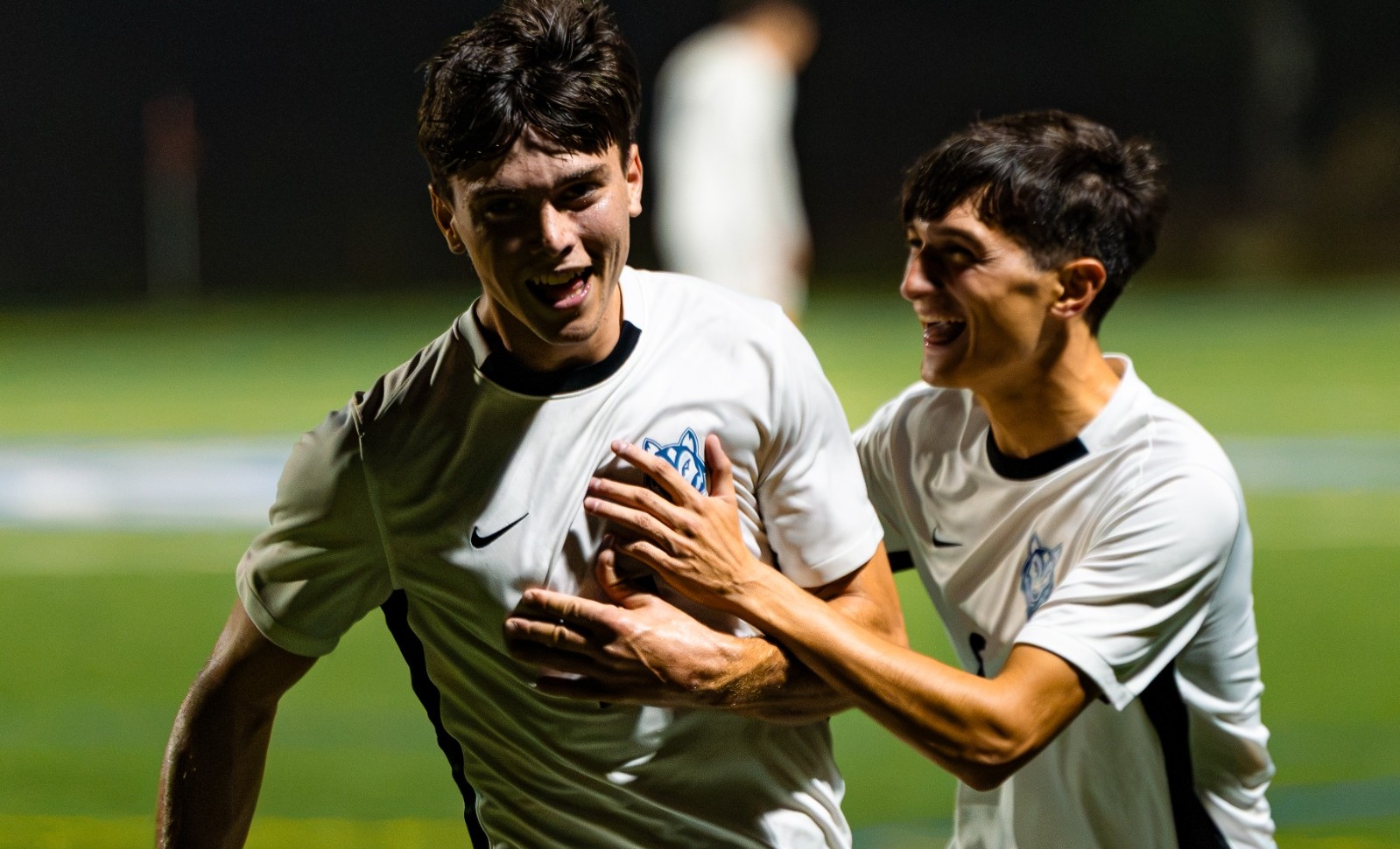 Cole Johnson and Nick Mauro Celebrate a Goal